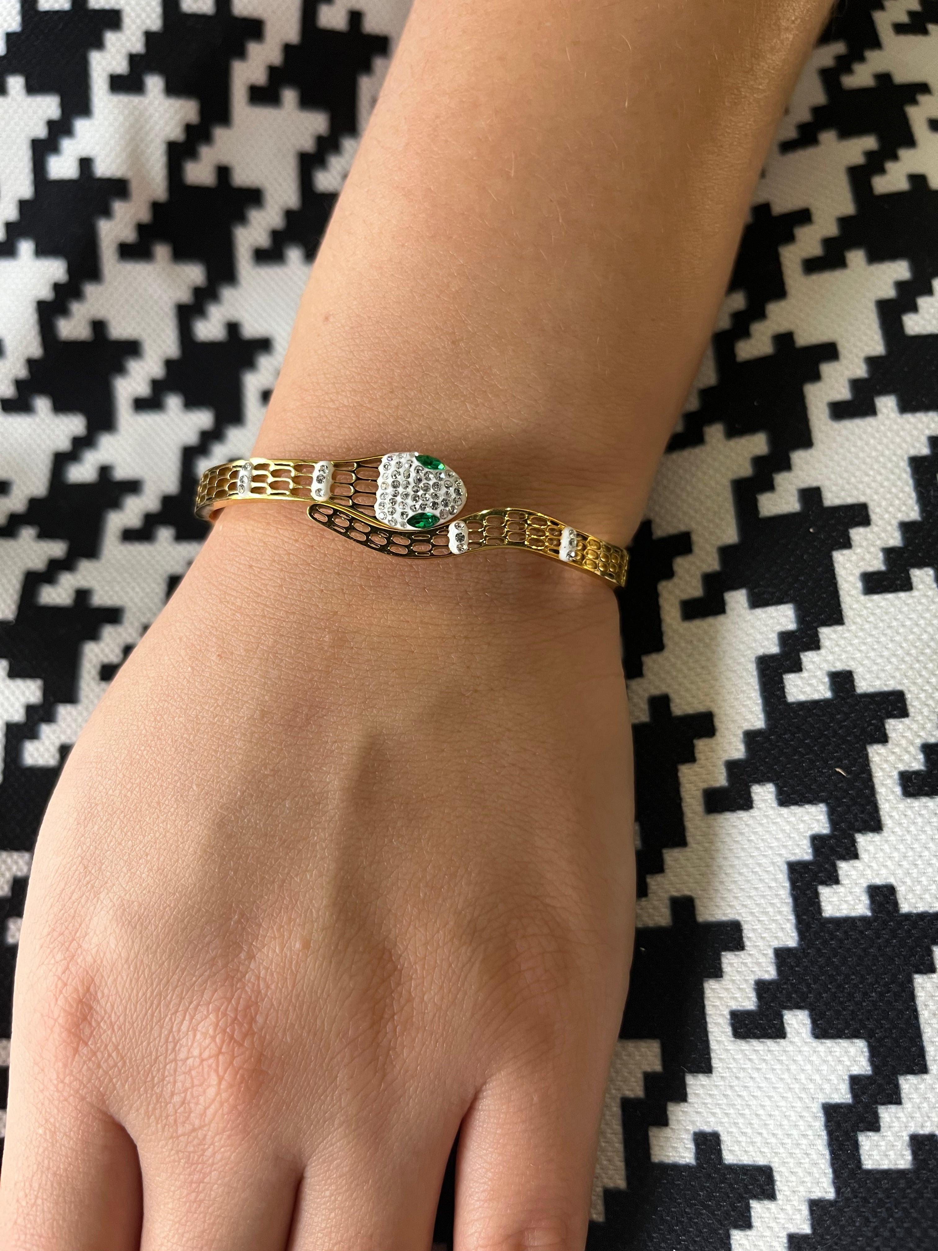 Stainless Steel Snake Bracelet - SCBR1N2 - BUJIX