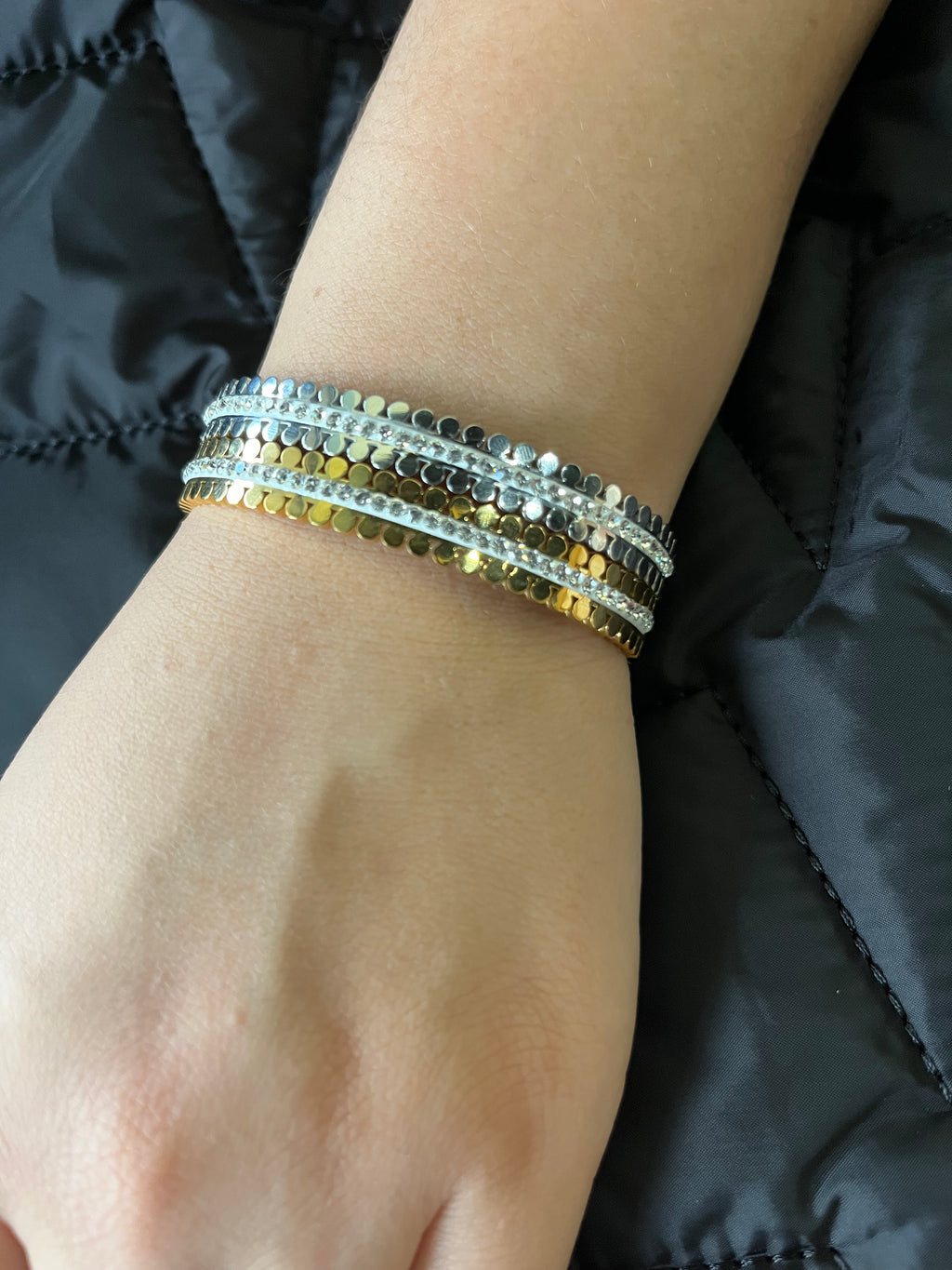 Stainless Steel Zircon Bracelet - SCBR1N4 - BUJIX