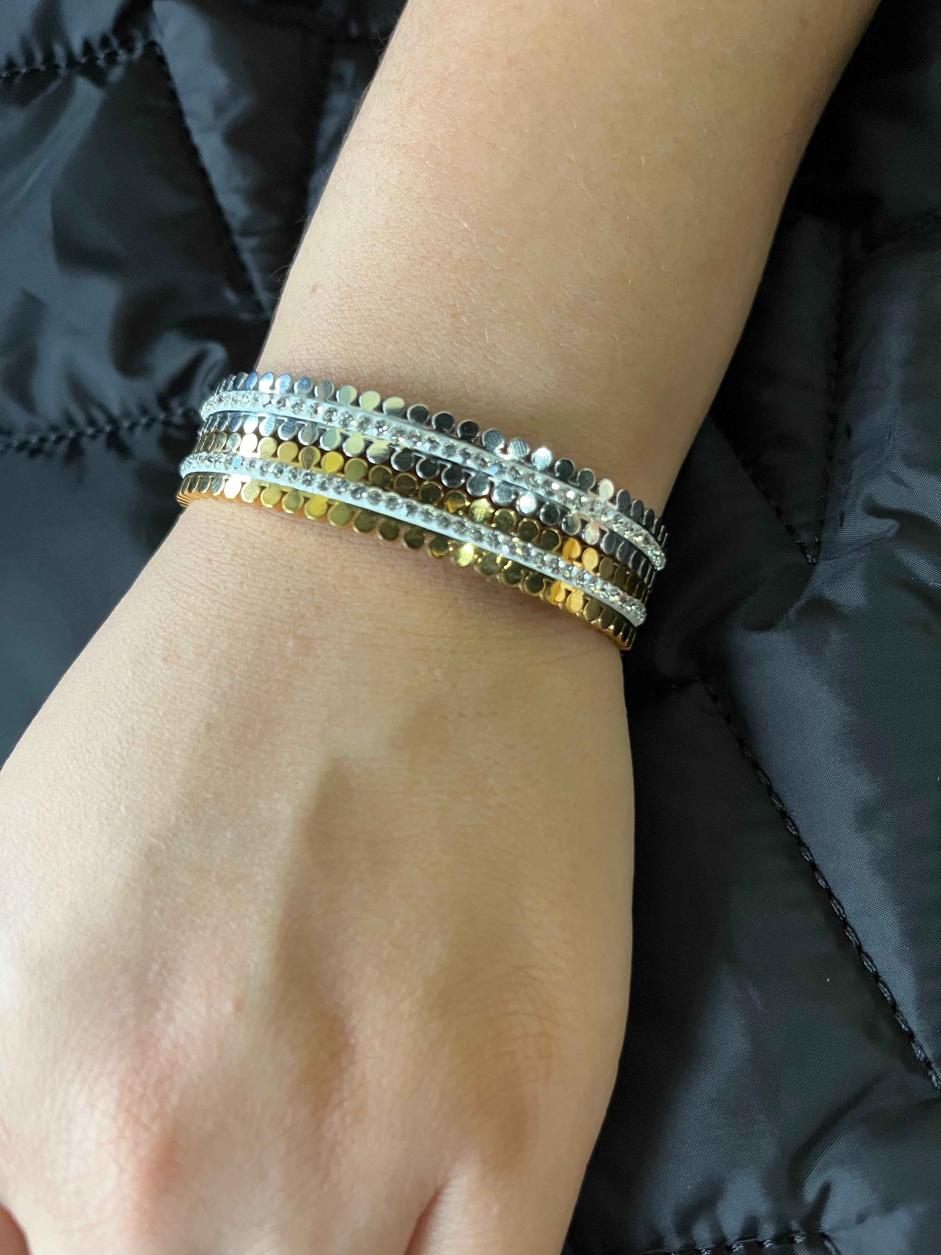 Stainless Steel Zircon Bracelet - SCBR1N4 - BUJIX