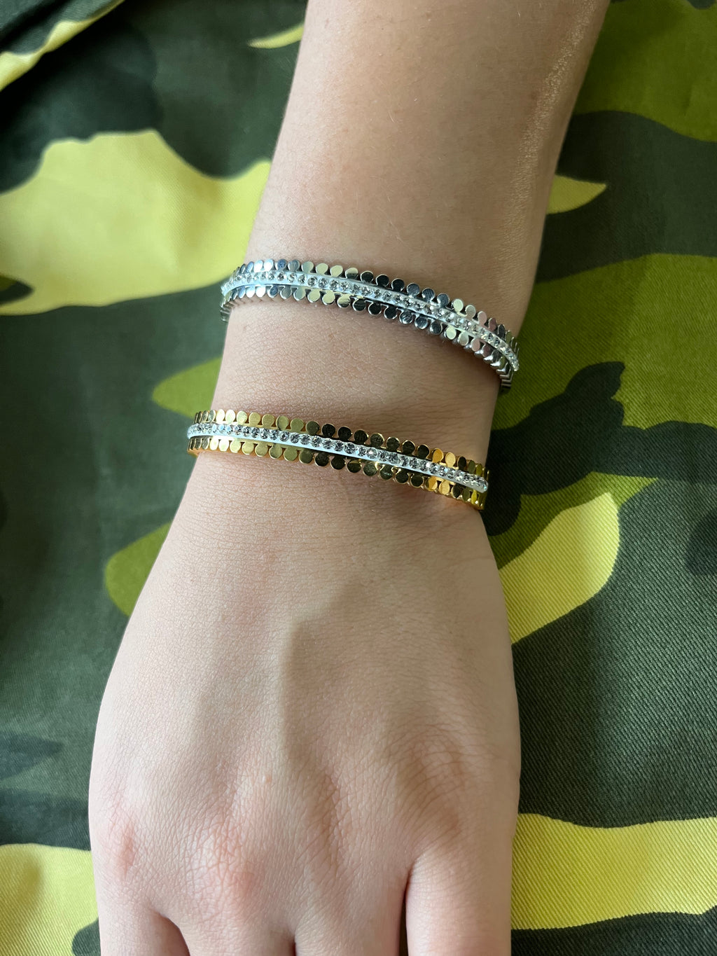 Stainless Steel Zircon Bracelet - SCBR1N4 - BUJIX