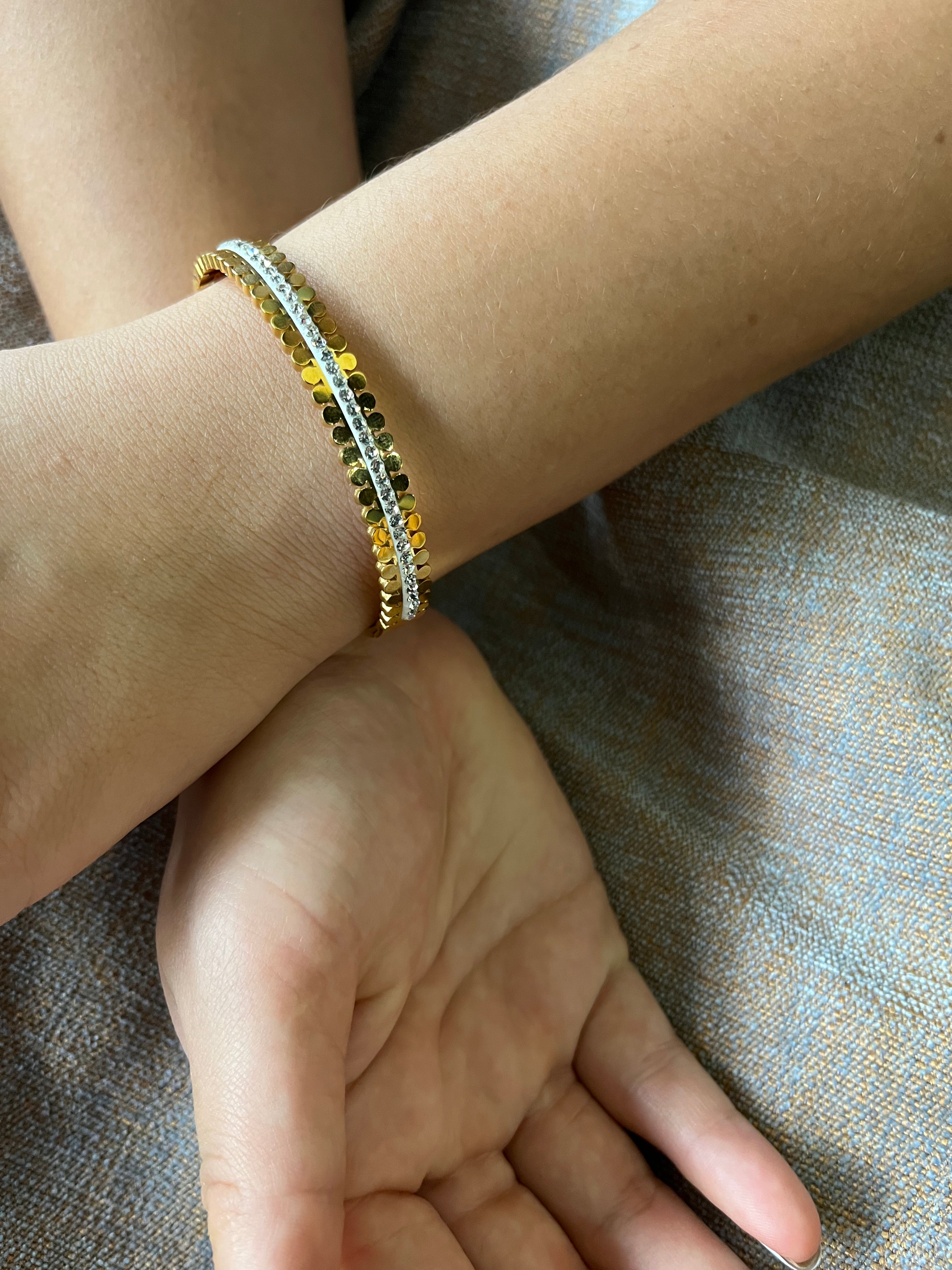 Stainless Steel Zircon Bracelet - SCBR1N4 - BUJIX