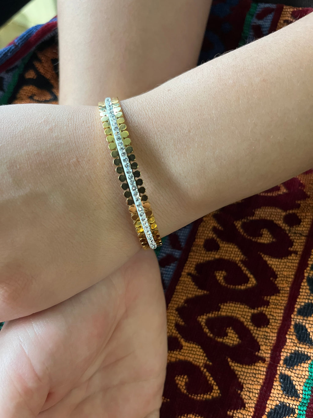 Stainless Steel Zircon Bracelet - SCBR1N4 - BUJIX