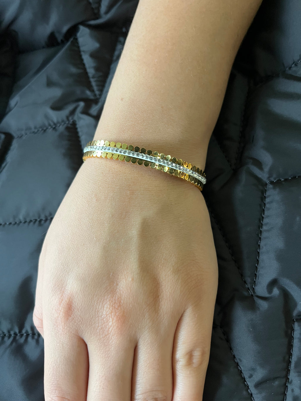 Stainless Steel Zircon Bracelet - SCBR1N4 - BUJIX