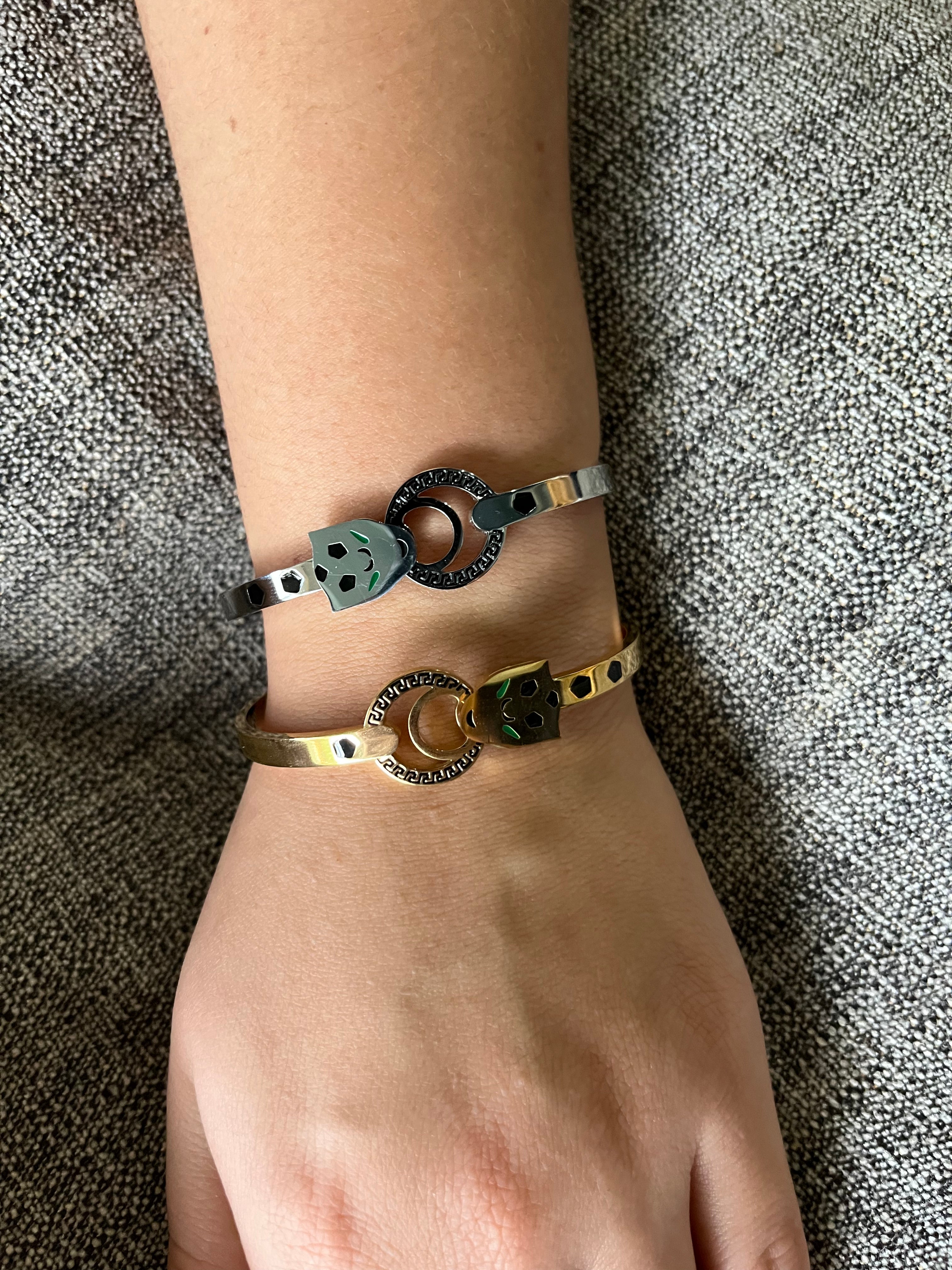 Stainless Steel Snake Bangle Bracelet - SCBR1N6 - BUJIX