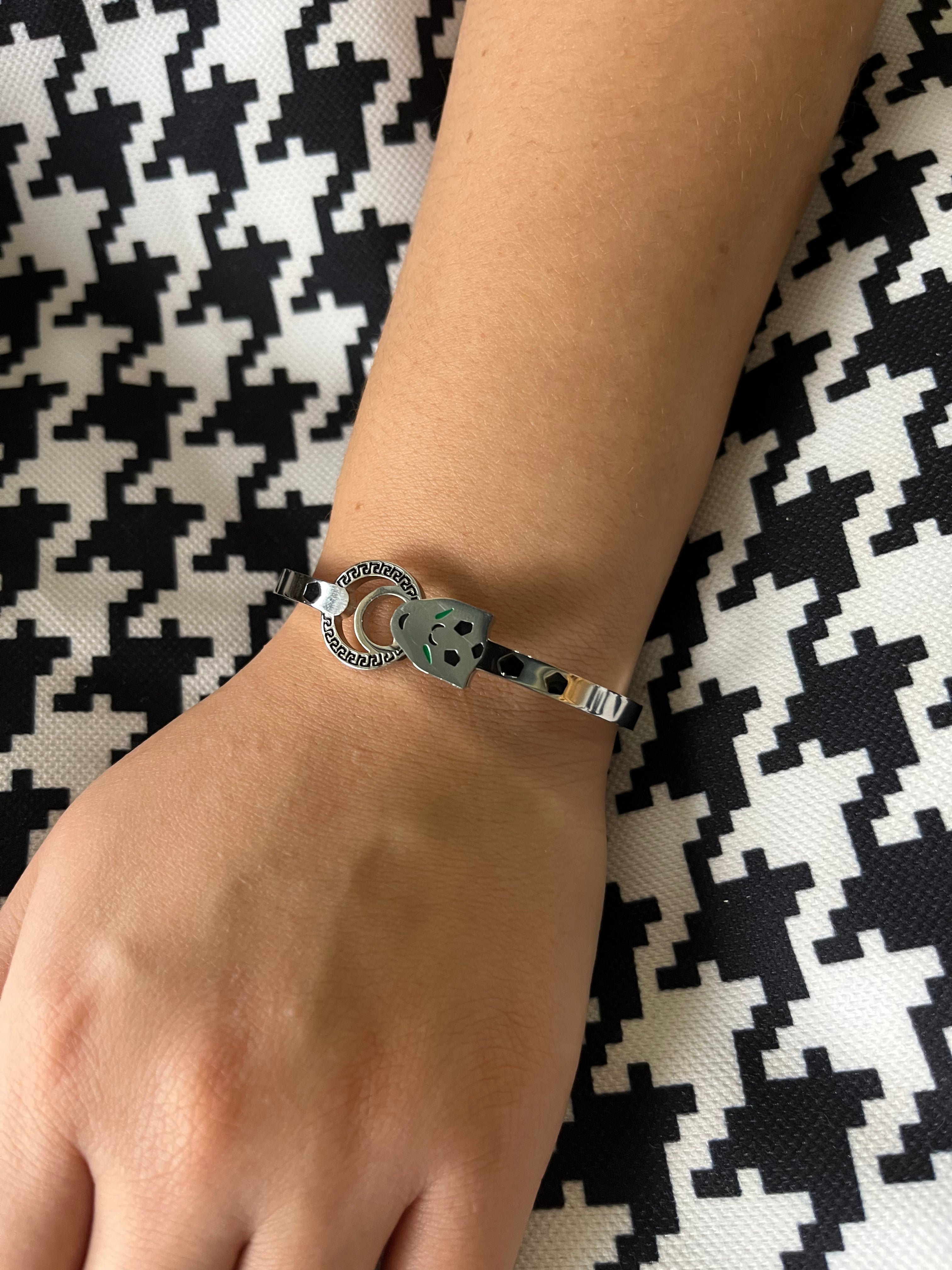 Stainless Steel Snake Bangle Bracelet - SCBR1N6 - BUJIX