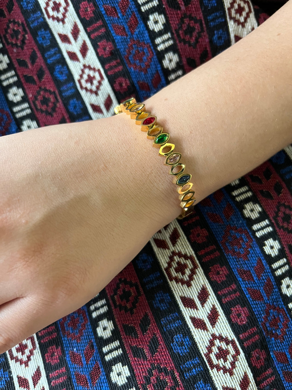 Stainless Steel Multi-Color Bangle Bracelet - SCBR1N7 - BUJIX