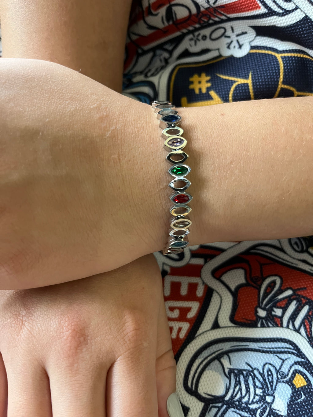 Stainless Steel Multi-Color Bangle Bracelet - SCBR1N7 - BUJIX