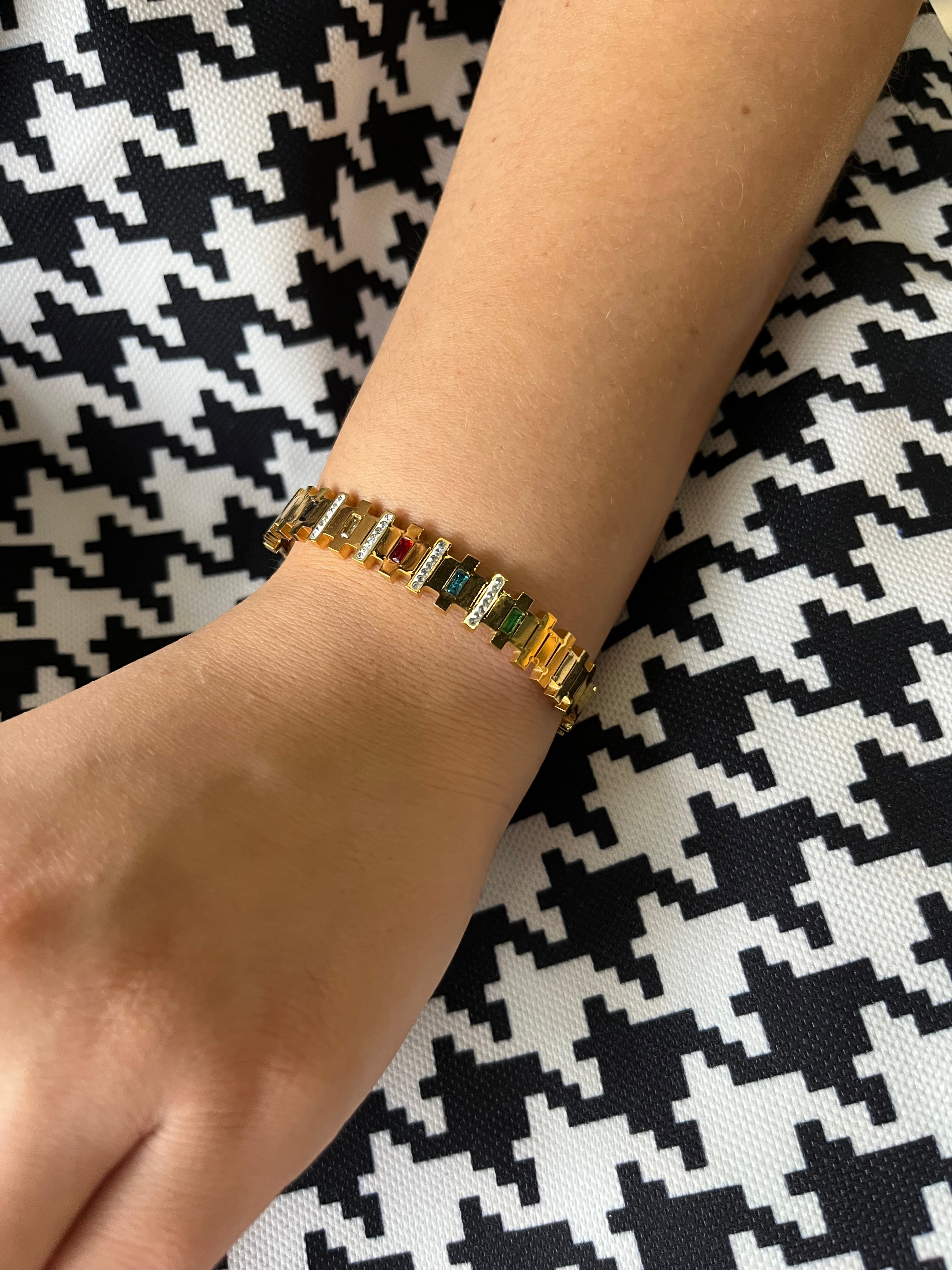 Stainless Steel Colorful Bangle Bracelet - SCBR1N10 - BUJIX