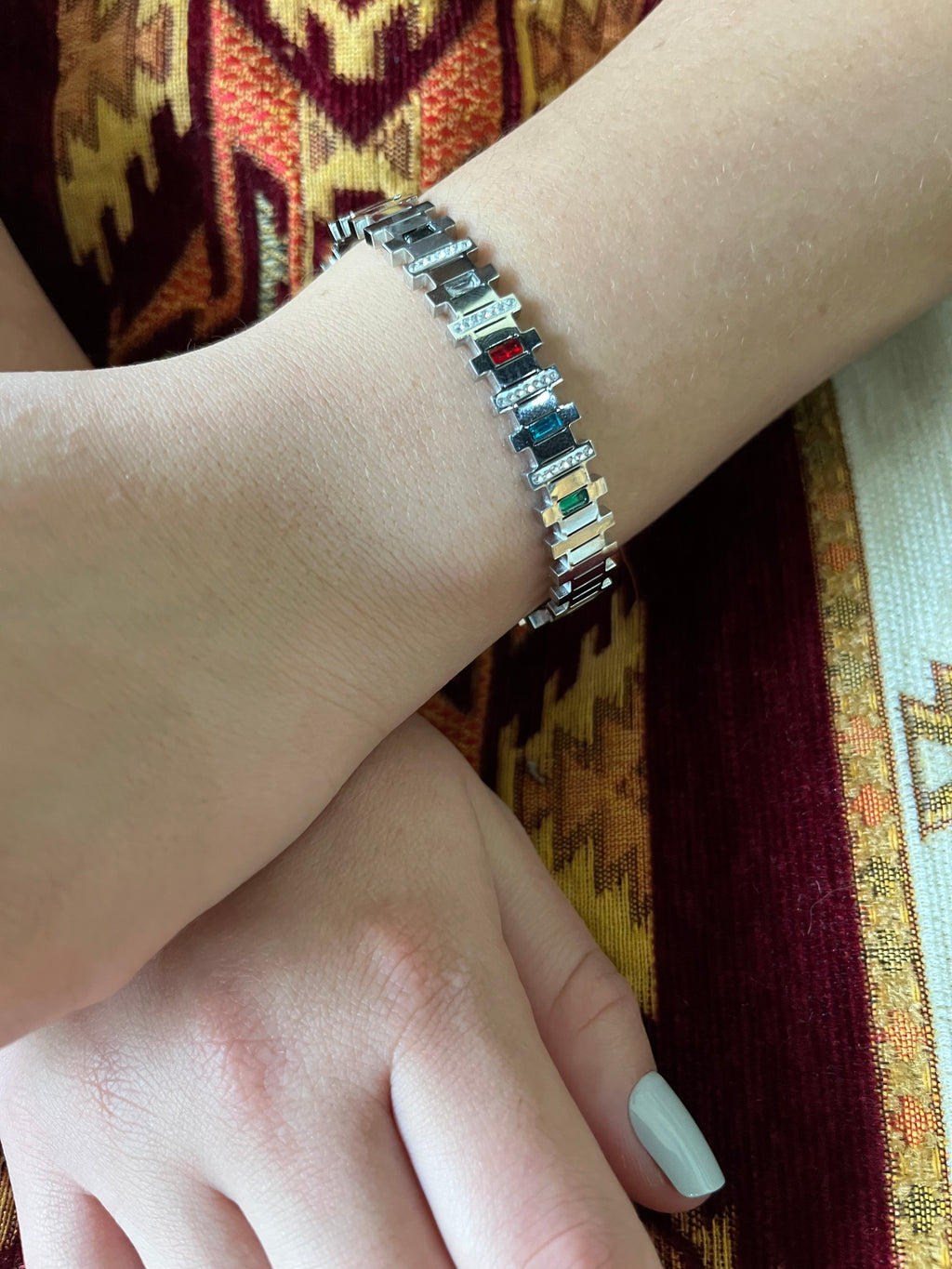 Stainless Steel Colorful Bangle Bracelet - SCBR1N10 - BUJIX