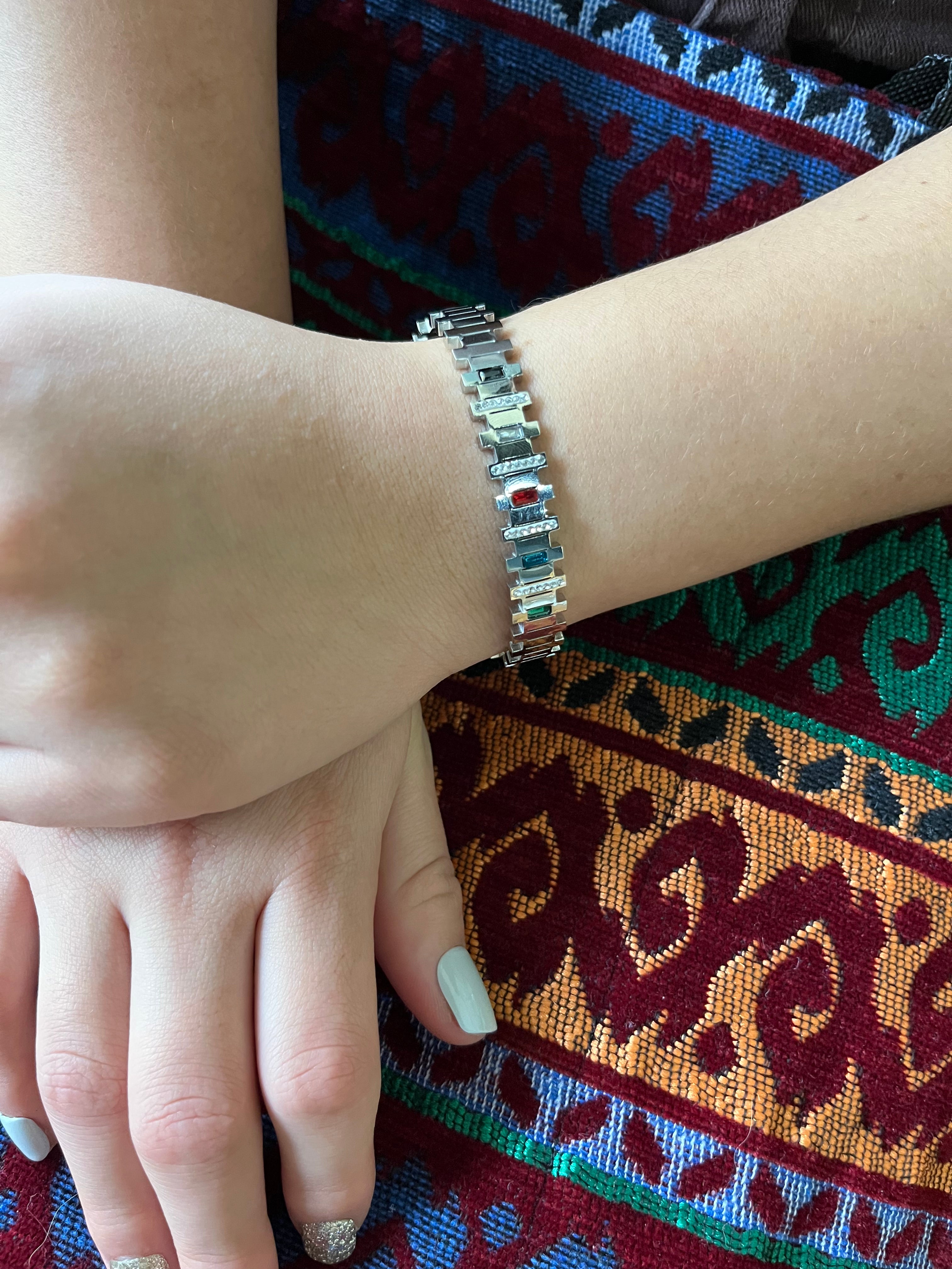 Stainless Steel Colorful Bangle Bracelet - SCBR1N10 - BUJIX