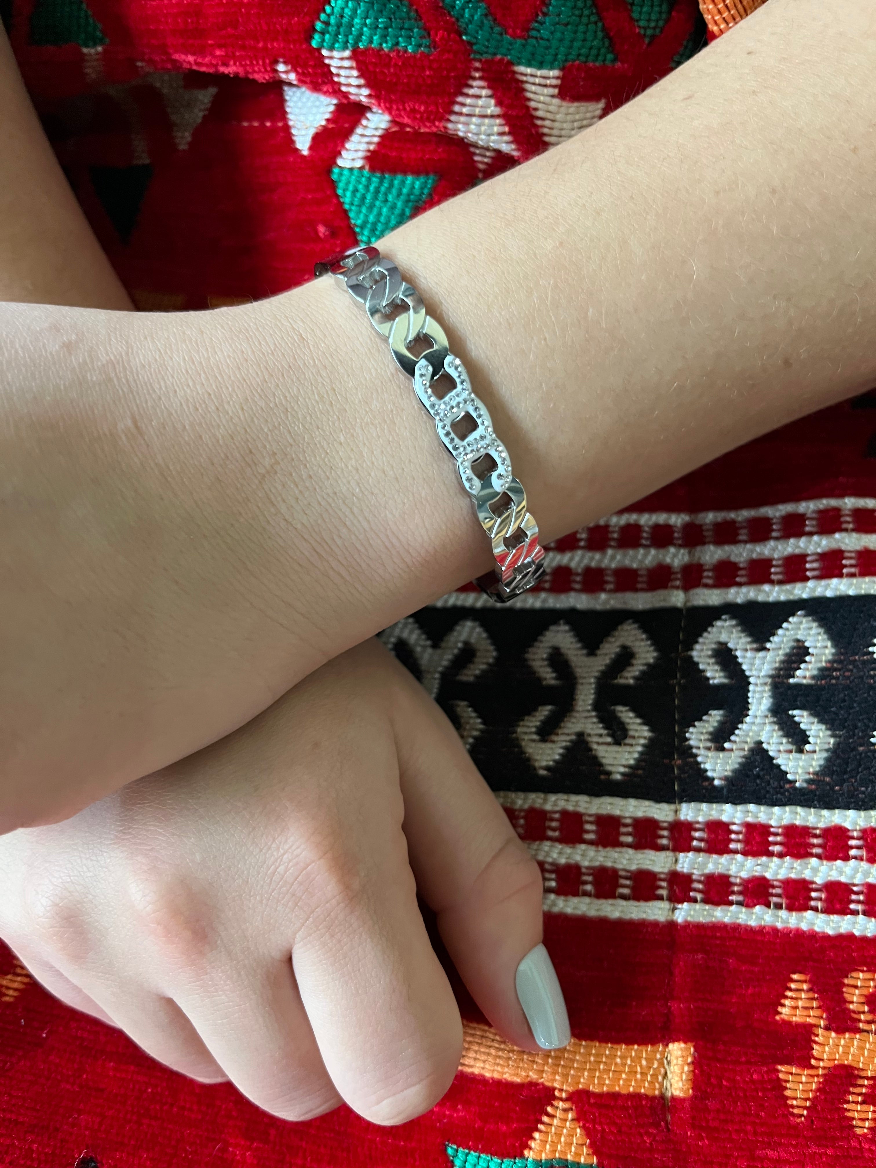 Stainless Steel Cuban Bracelet - SCBR2N4 - BUJIX