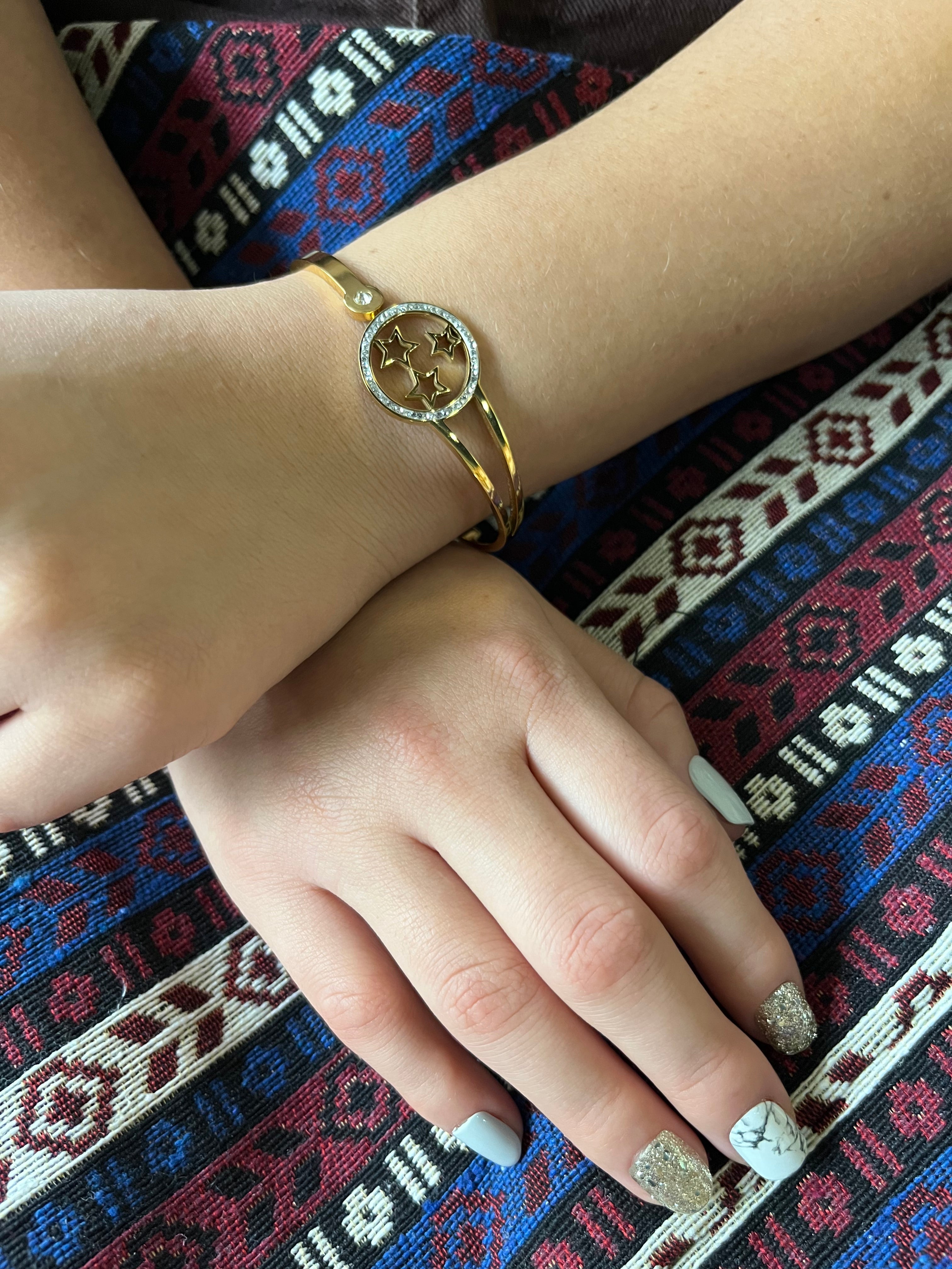 Stainless Steel Star Bracelet - SCBR2N5 - BUJIX