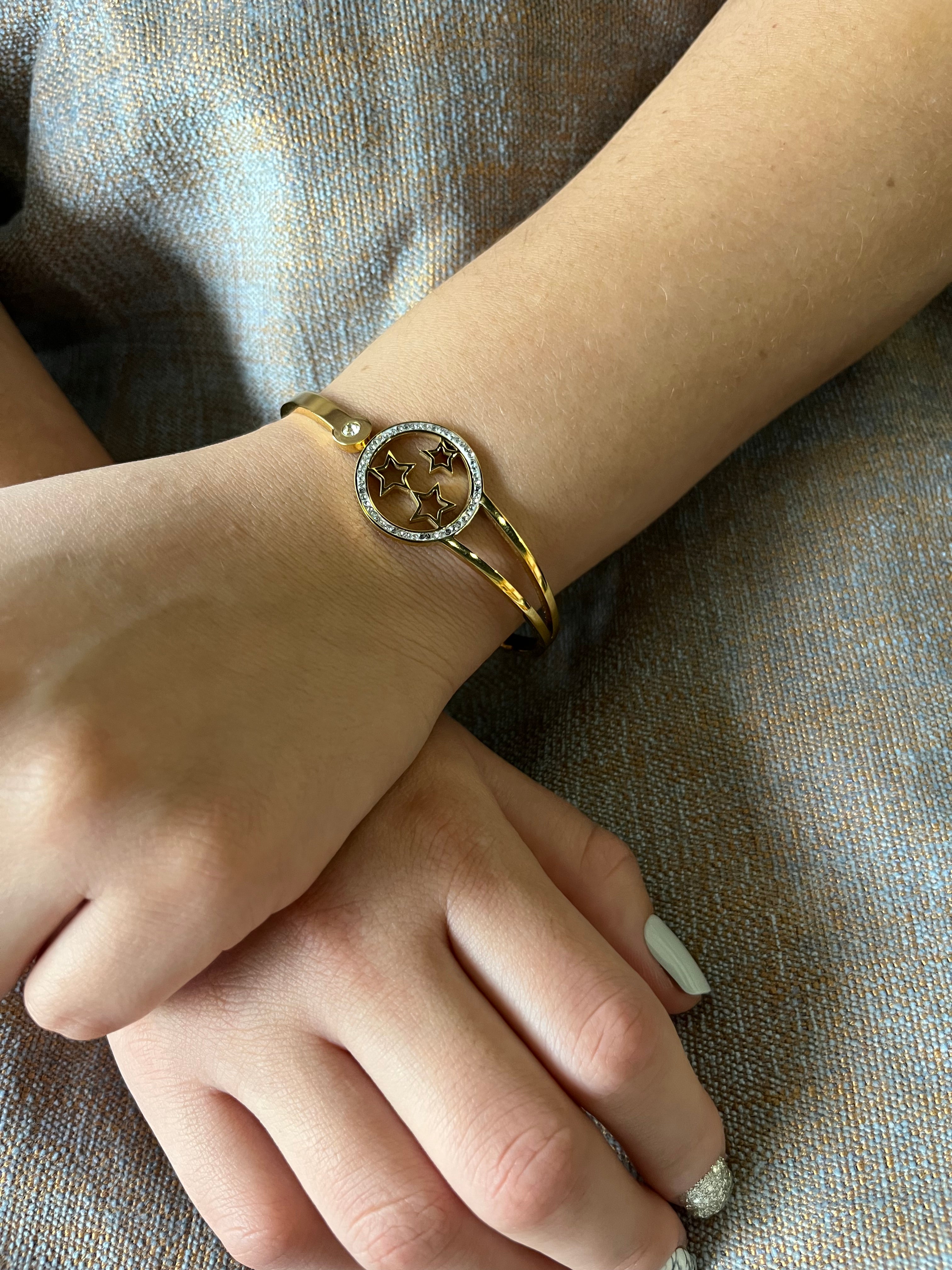 Stainless Steel Star Bracelet - SCBR2N5 - BUJIX