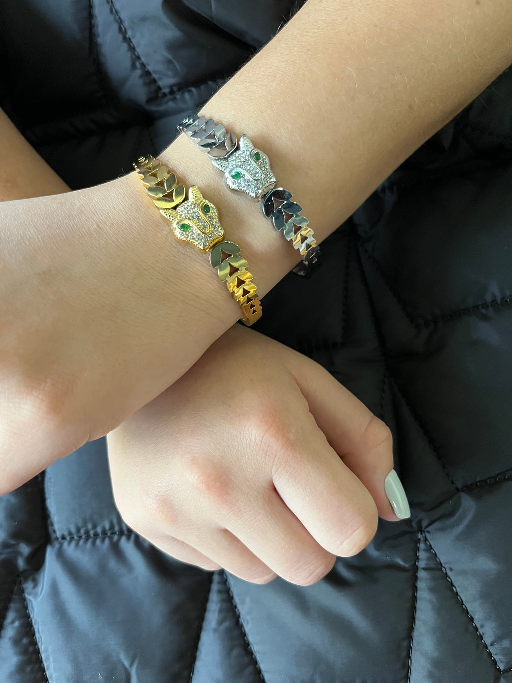 Stainless Steel Dragon Bracelet - SCBR2N8 - BUJIX