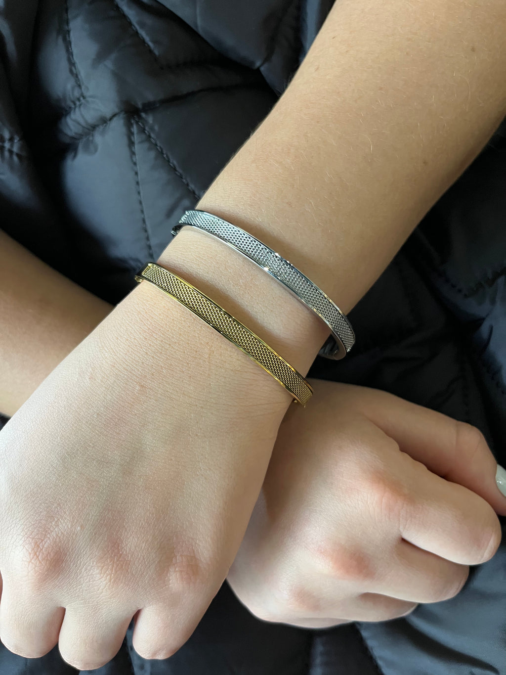 Stainless Steel Vintage Mesh Bracelet - SCBR3N02 - BUJIX