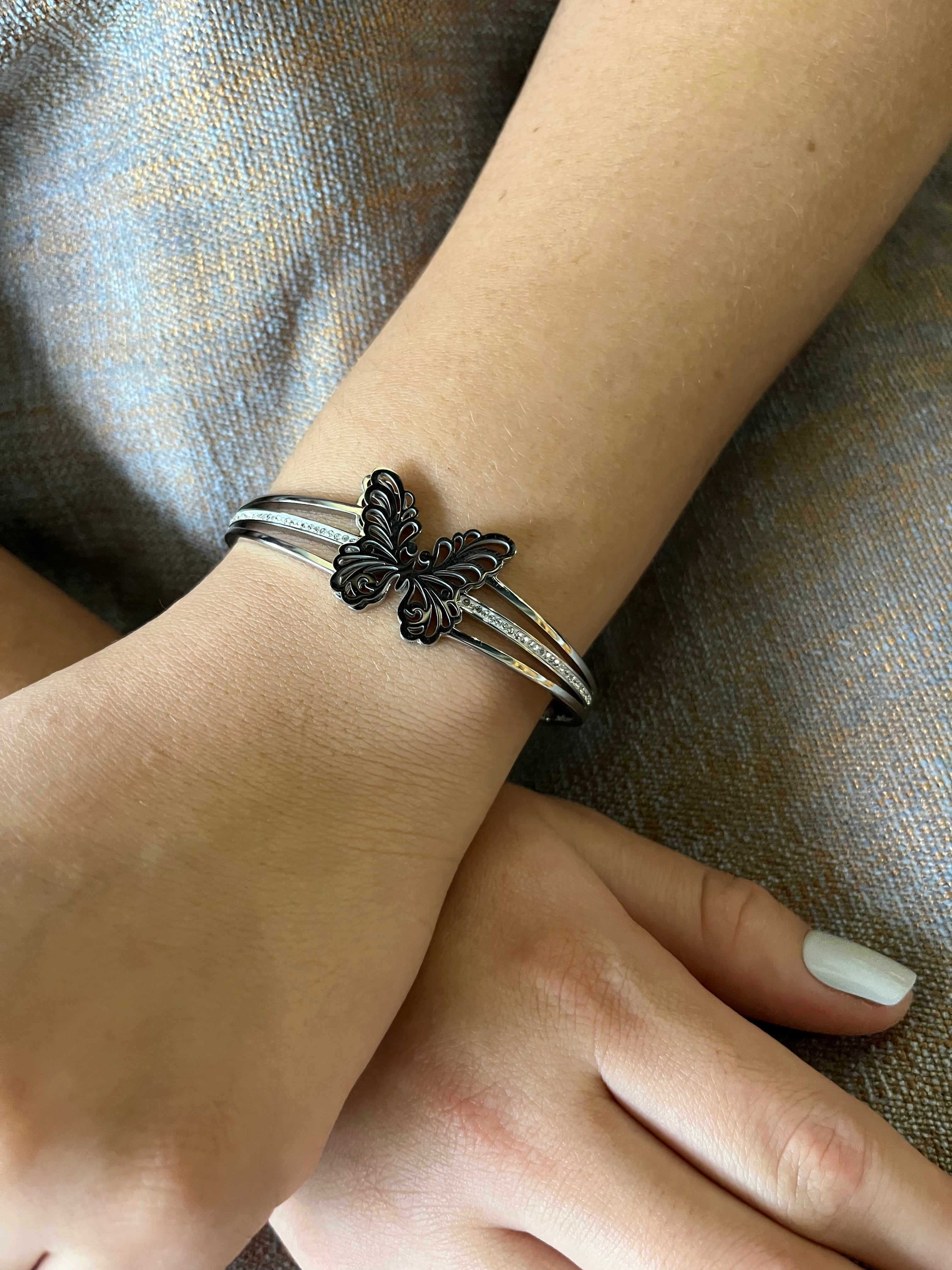 Stainless Steel Butterfly Bracelet - SCBR3N06 - BUJIX