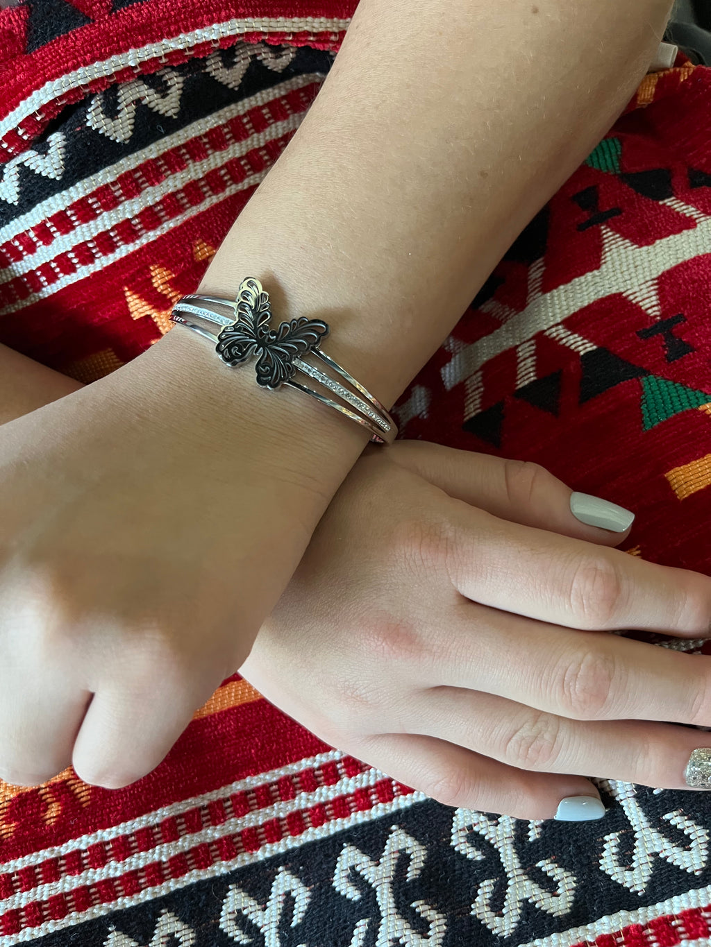 Stainless Steel Butterfly Bracelet - SCBR3N06 - BUJIX