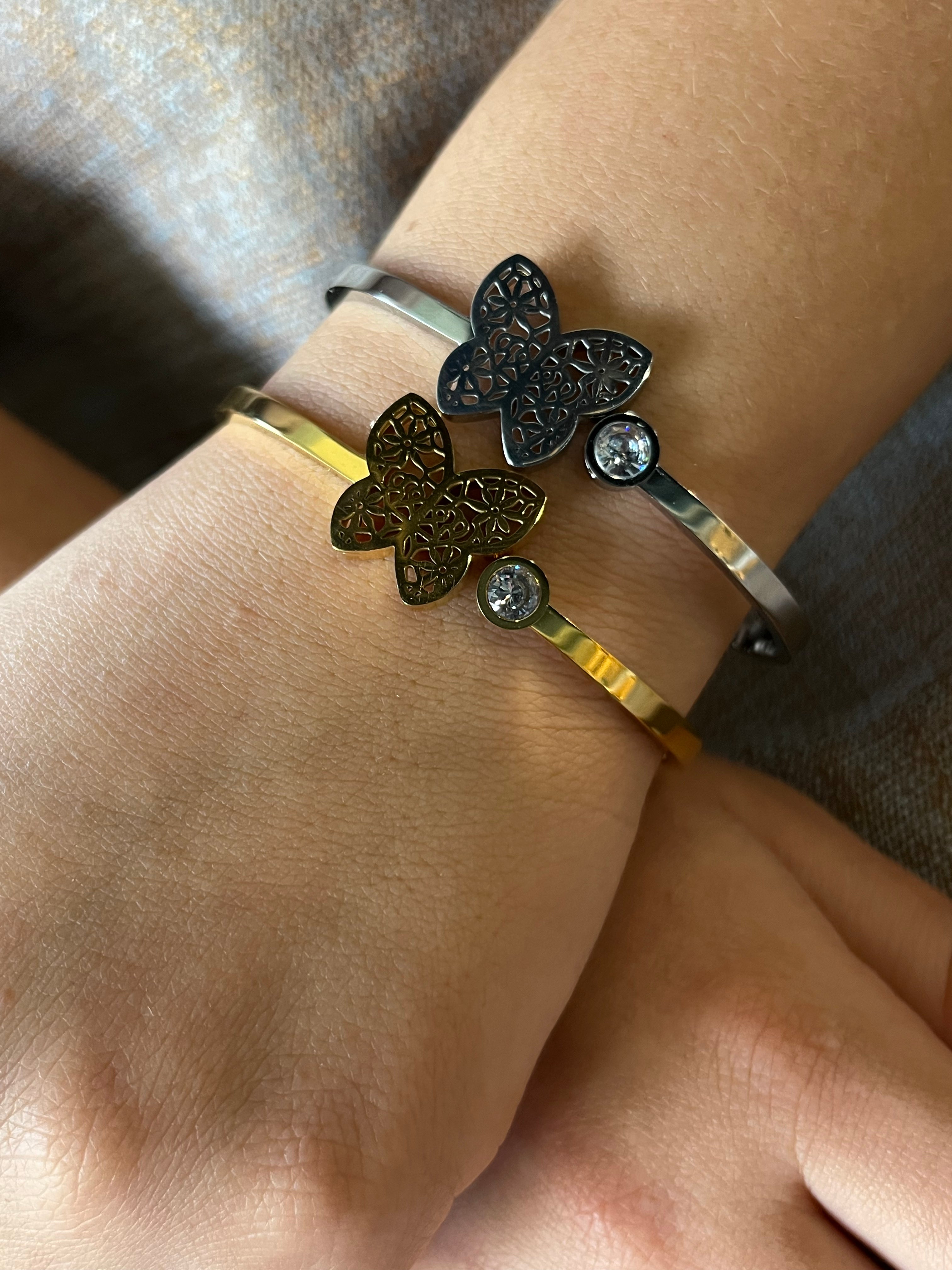 Stainless Steel Butterfly Bracelet - SCBR4N01 - BUJIX