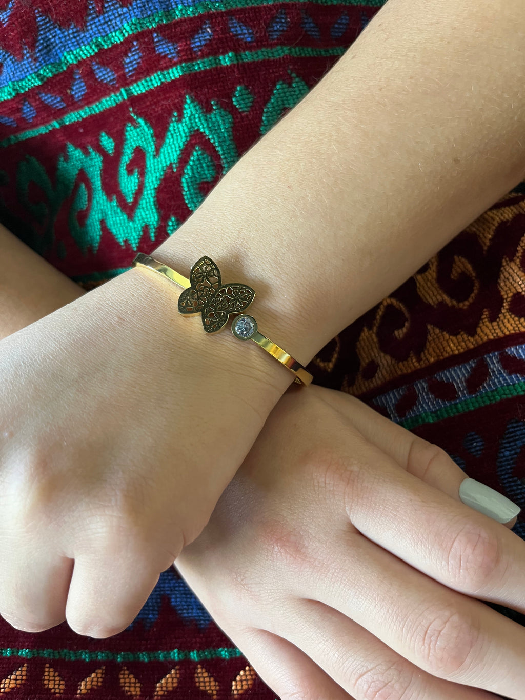 Stainless Steel Butterfly Bracelet - SCBR4N01 - BUJIX