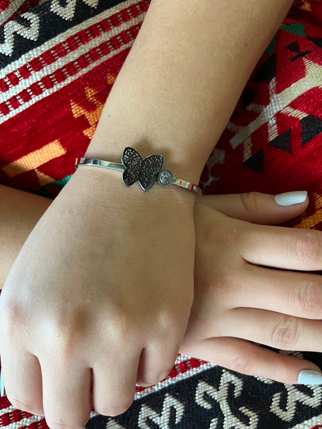 Stainless Steel Butterfly Bracelet - SCBR4N01 - BUJIX