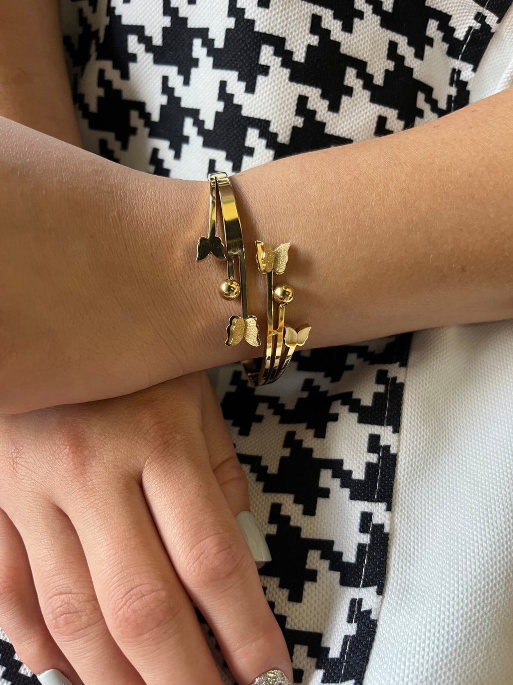 Stainless Steel Butterfly Bracelet - SCBR4N03 - BUJIX