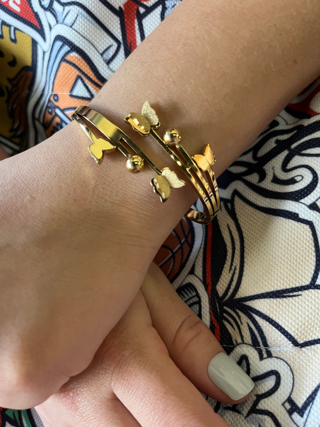 Stainless Steel Butterfly Bracelet - SCBR4N03 - BUJIX