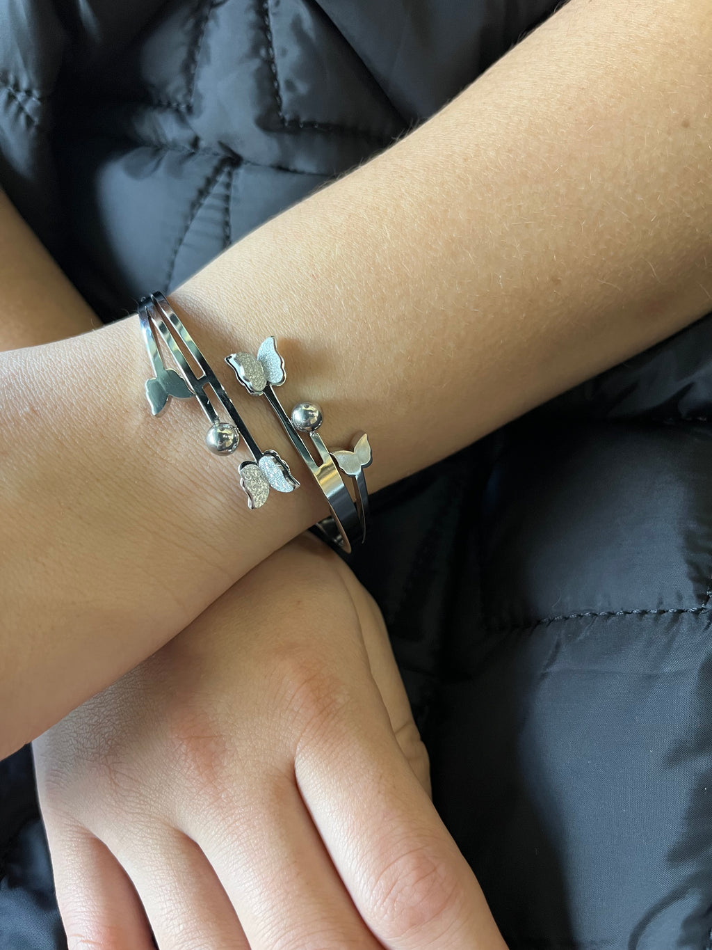 Stainless Steel Butterfly Bracelet - SCBR4N03 - BUJIX