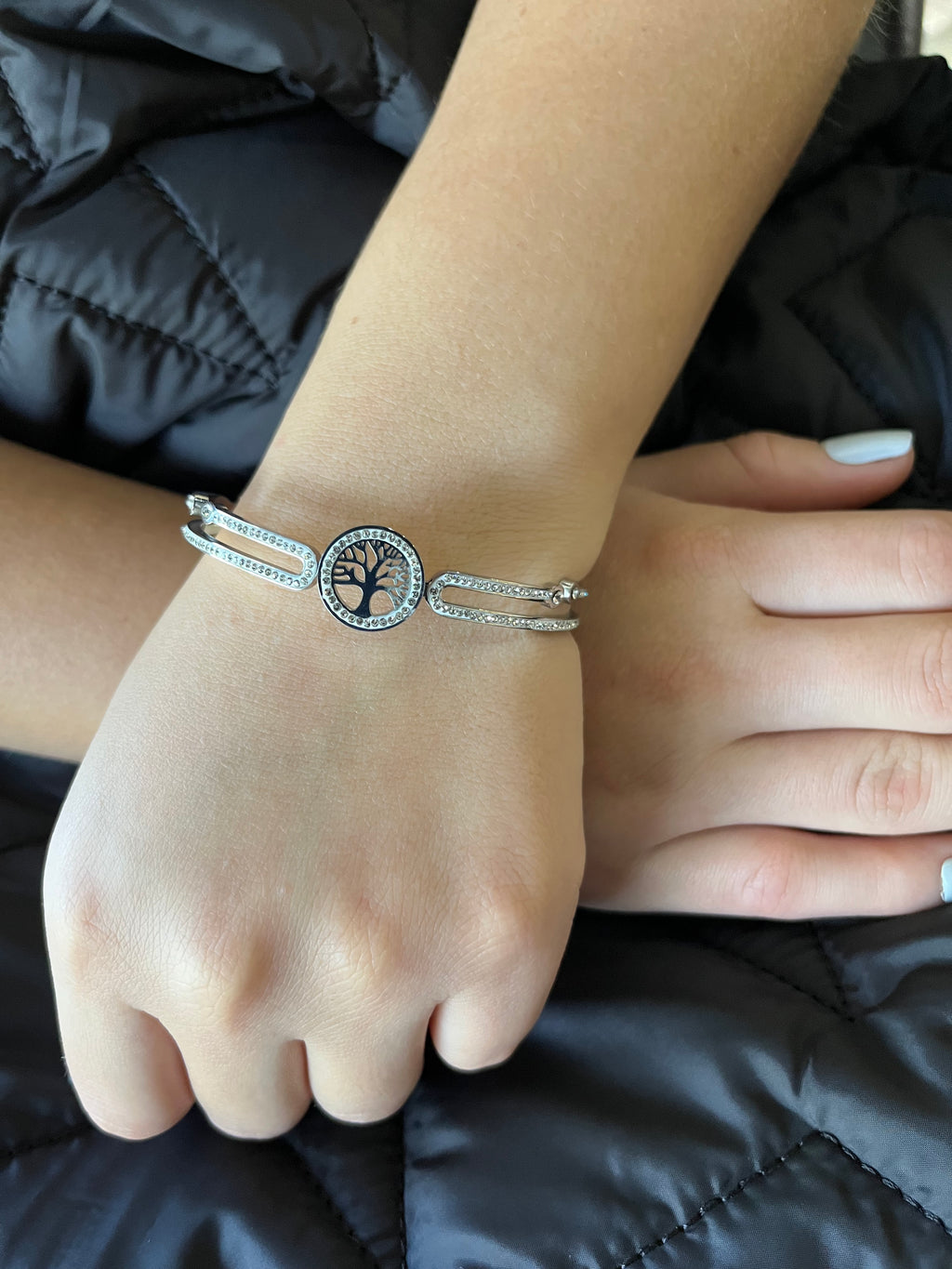 Stainless Steel Tree of Life Bracelet - SCBR4N07 - BUJIX