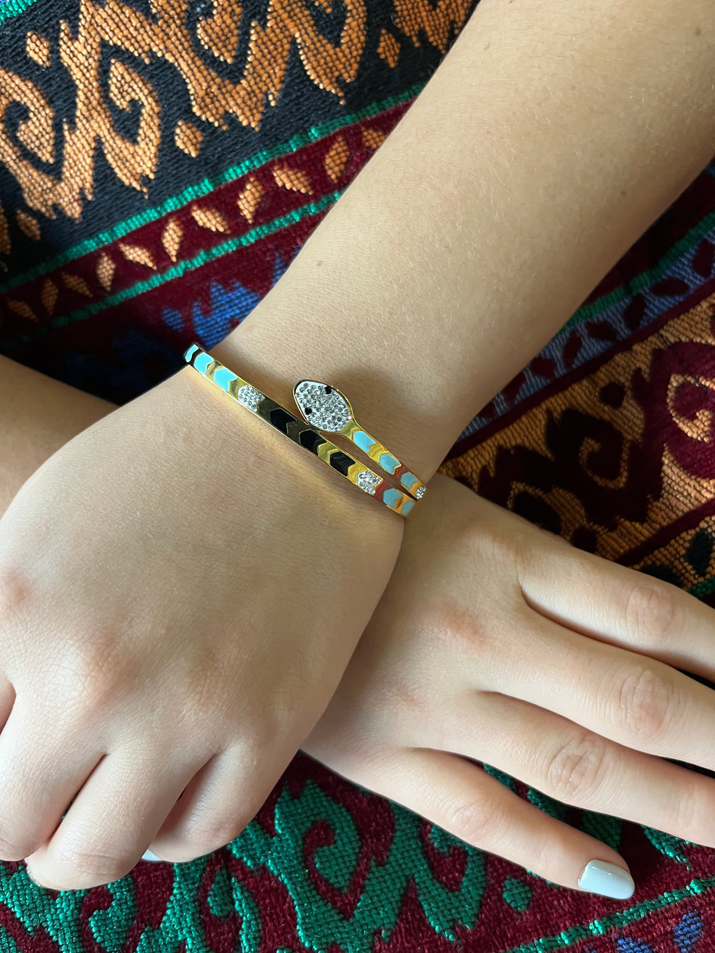 Stainless Steel Snake Bracelet - SCBR5N02 - BUJIX