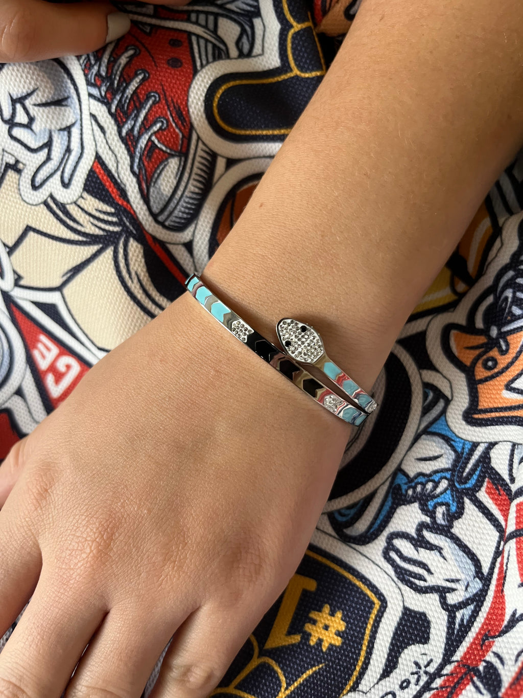 Stainless Steel Snake Bracelet - SCBR5N02 - BUJIX