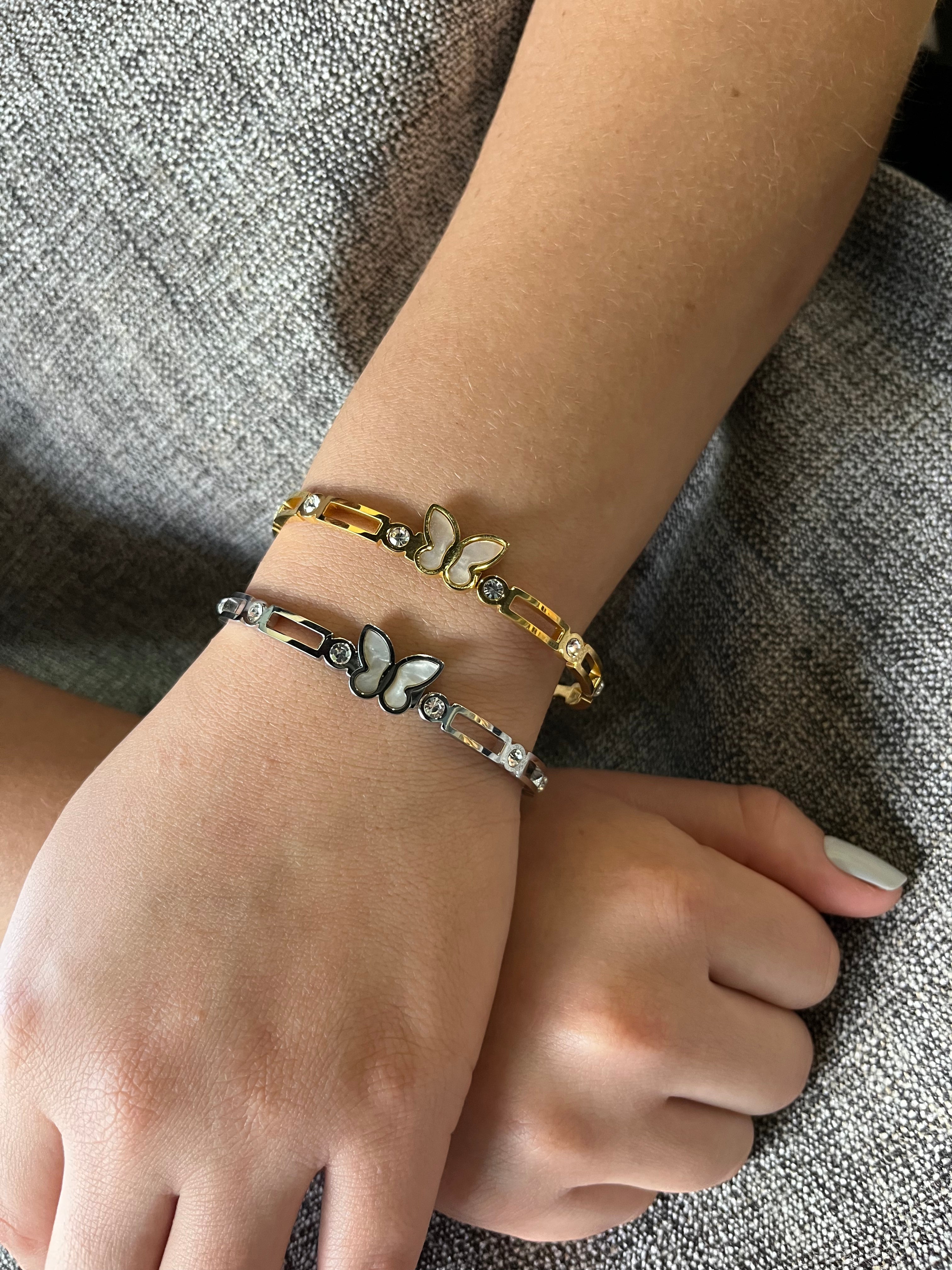 Stainless Steel Butterfly Bracelet - SCBR5N03 - BUJIX