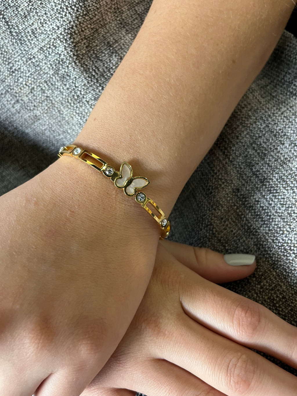 Stainless Steel Butterfly Bracelet - SCBR5N03 - BUJIX