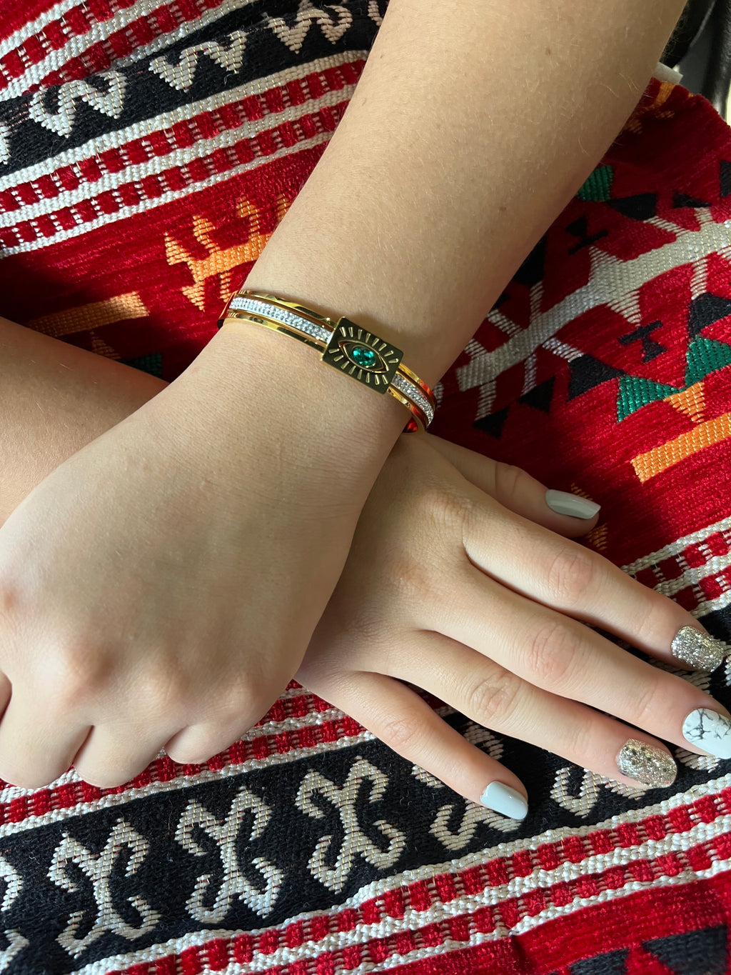 Stainless Steel Sunburst Bracelet - SCBR5N05 - BUJIX