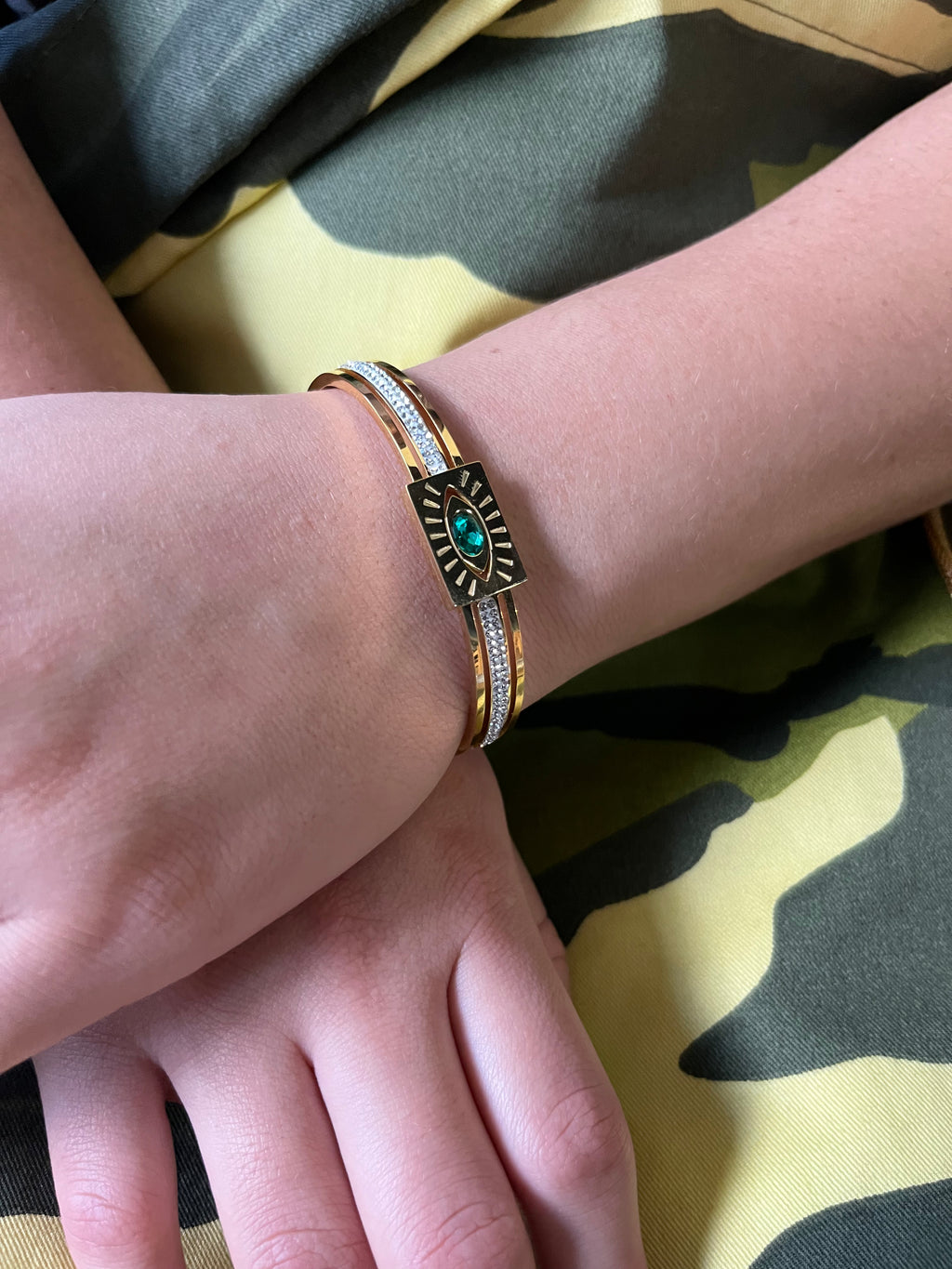 Stainless Steel Sunburst Bracelet - SCBR5N05 - BUJIX