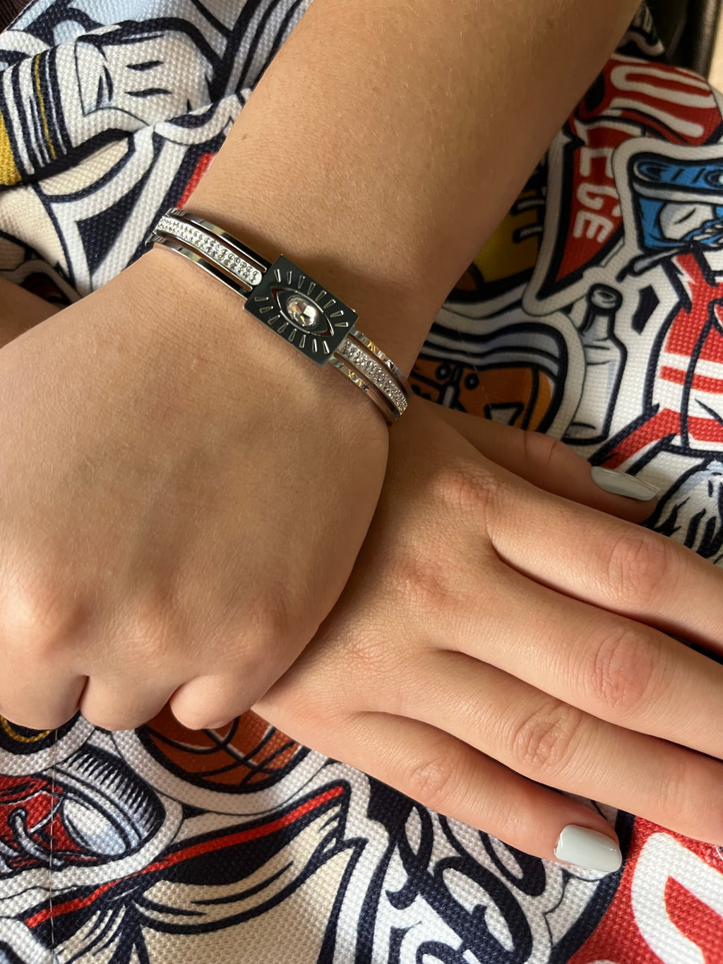 Stainless Steel Sunburst Bracelet - SCBR5N05 - BUJIX