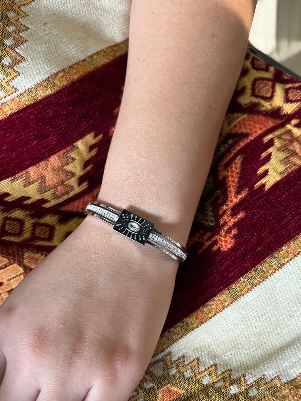 Stainless Steel Sunburst Bracelet - SCBR5N05 - BUJIX