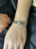 Stainless Steel Bracelet with Pearl Stone - SCBR5N10 - BUJIX