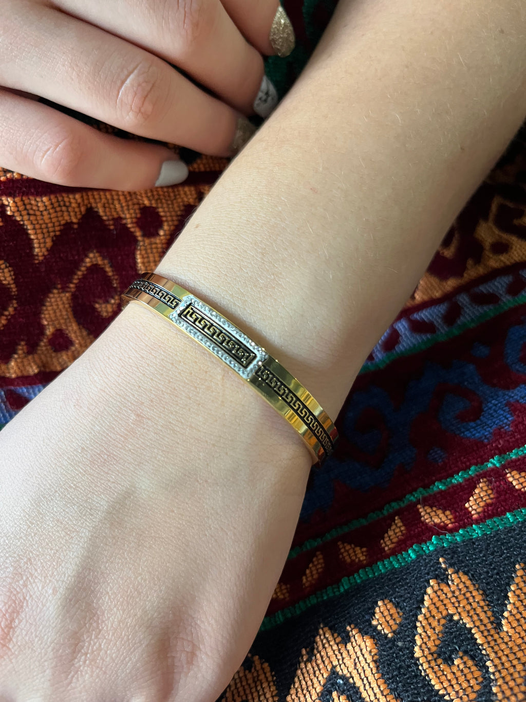 Stainless Steel Bangle Bracelet - SCBR6N09 - BUJIX