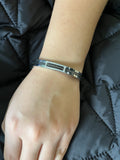 Stainless Steel Bangle Bracelet - SCBR6N09 - BUJIX