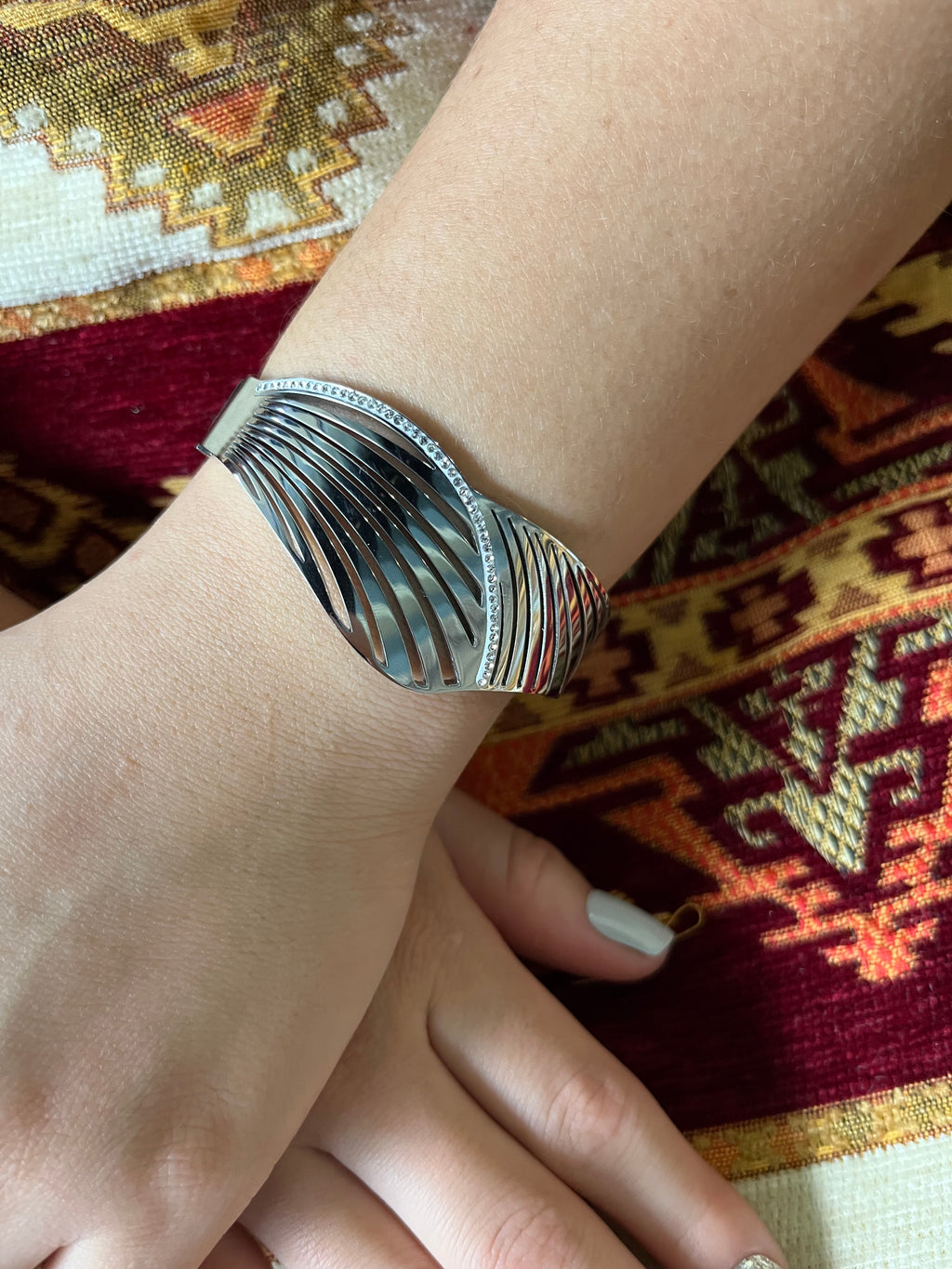 Stainless Steel Bangle Boho Bracelet - SCBR6N10 - BUJIX