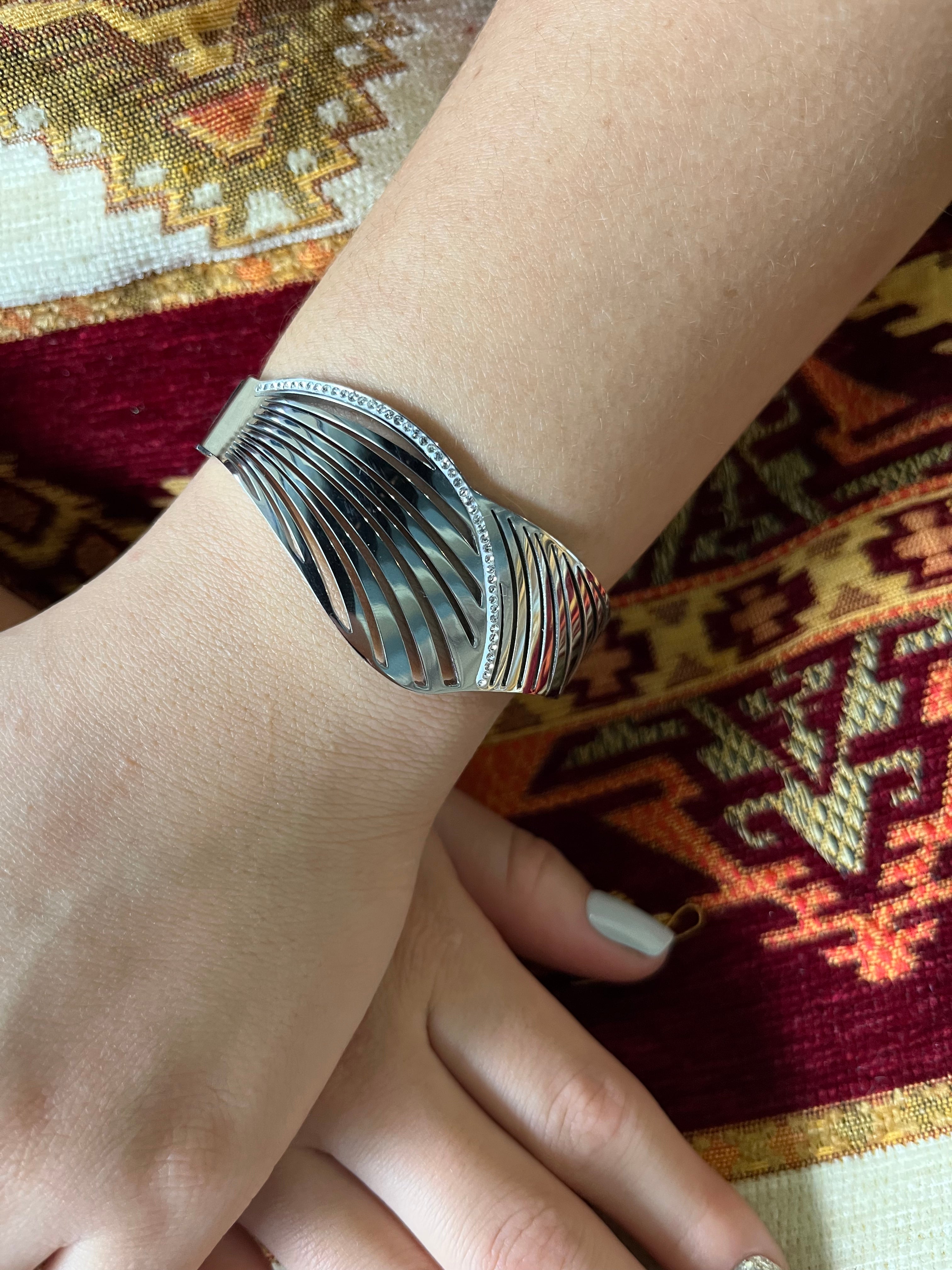 Stainless Steel Bangle Boho Bracelet - SCBR6N10 - BUJIX