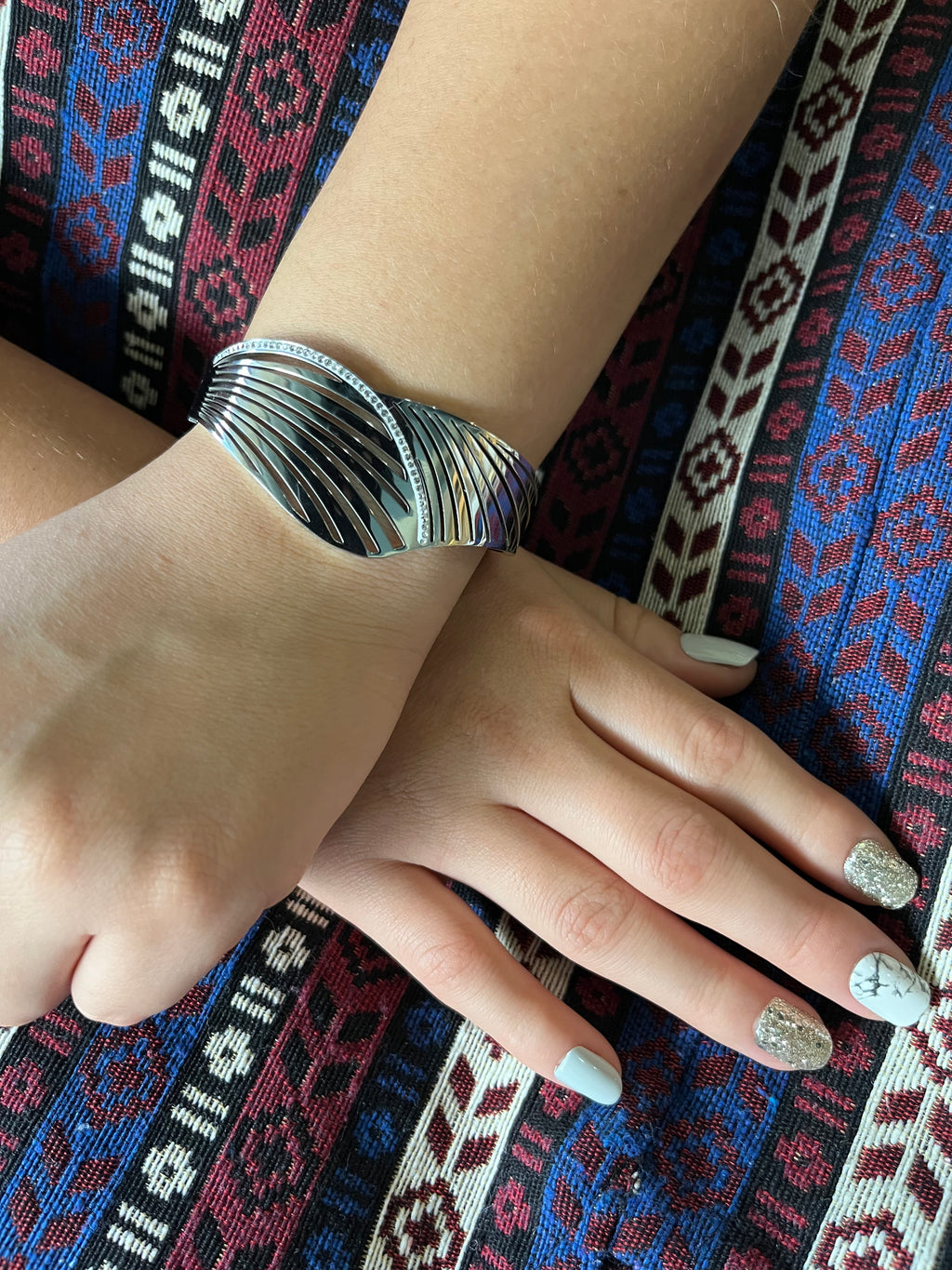 Stainless Steel Bangle Boho Bracelet - SCBR6N10 - BUJIX