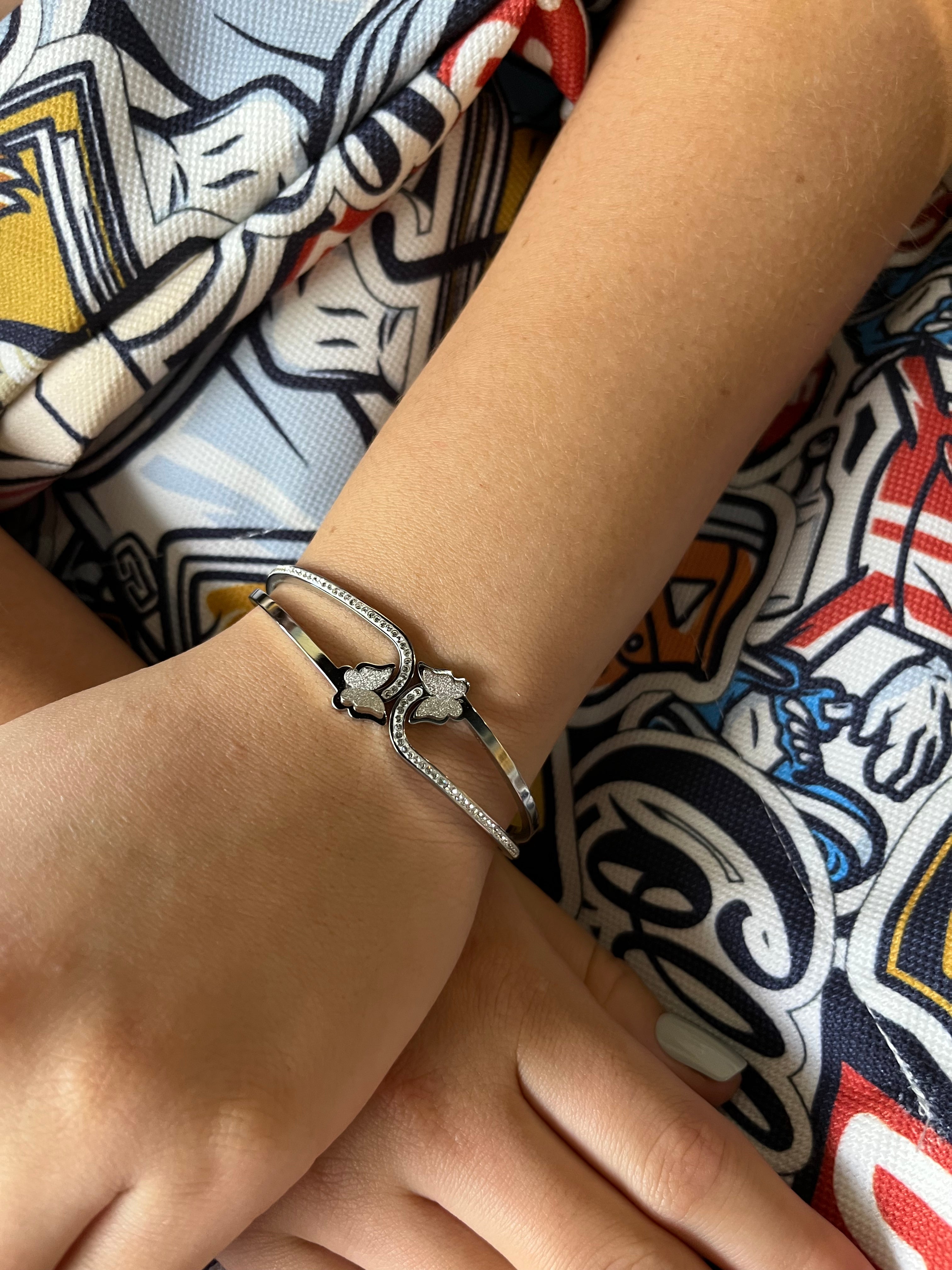 Stainless Steel Butterfly Bracelet - SCBR7N02 - BUJIX