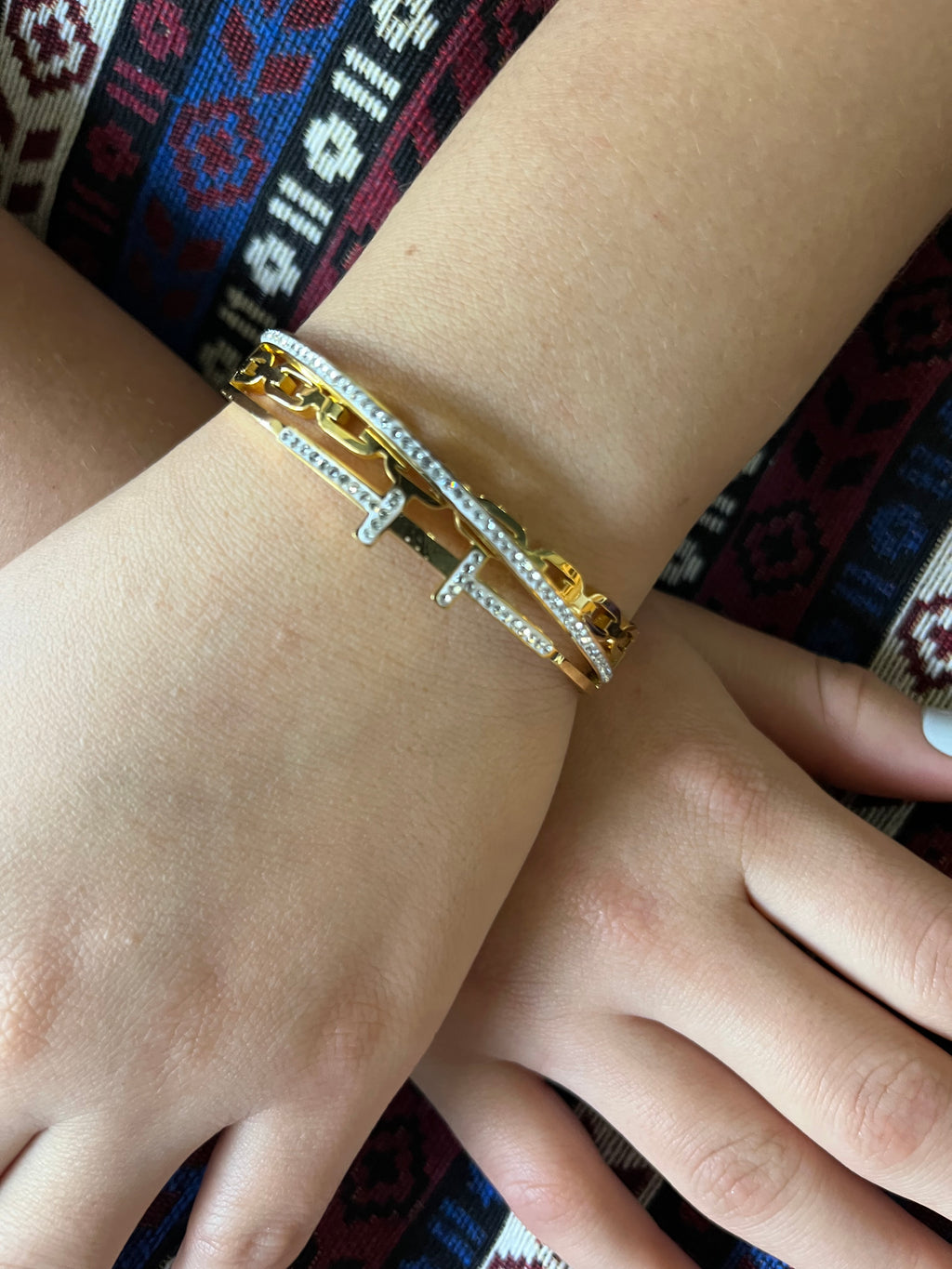 Stainless Steel Paved Zircon Bracelet - SCBR8N01 - BUJIX