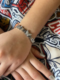 Stainless Steel Bangle Bracelet with Butterfly Ornaments - SCBR8N13 - BUJIX