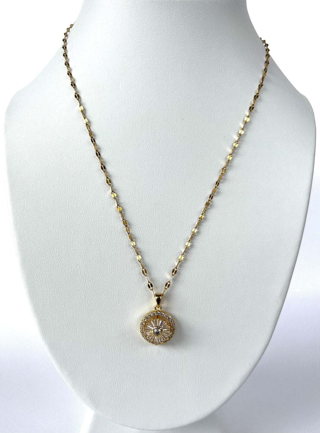 Stainless Steel Zircon Necklace - BUJIX