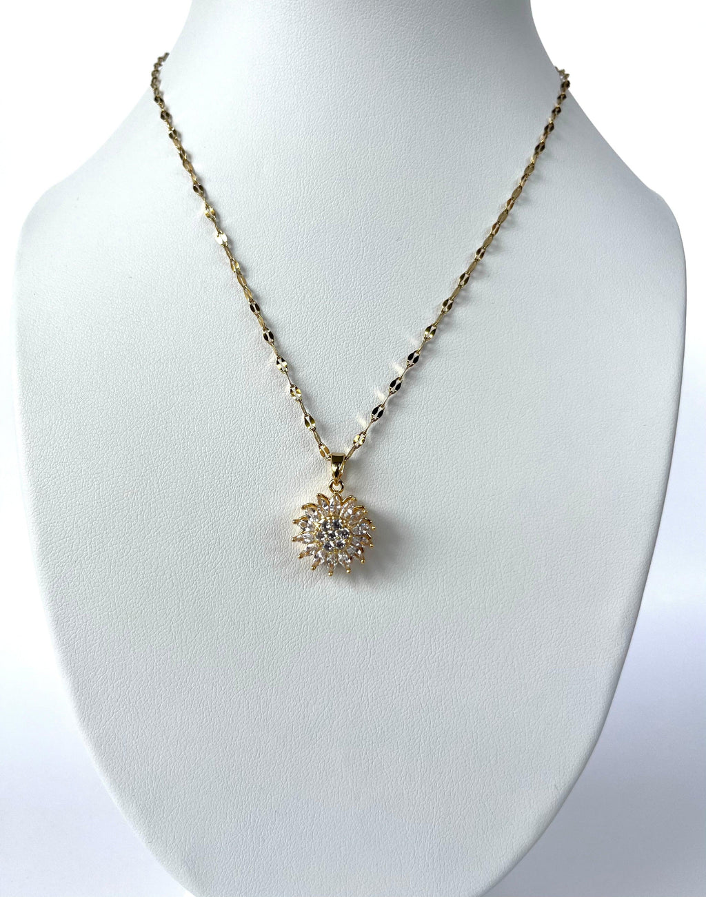 Stainless Steel Rotating Sunflower Necklace - BUJIX