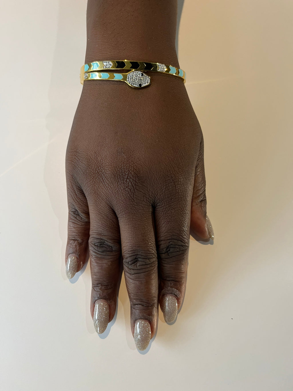 Stainless Steel Snake Bracelet - SCBR5N02 - BUJIX