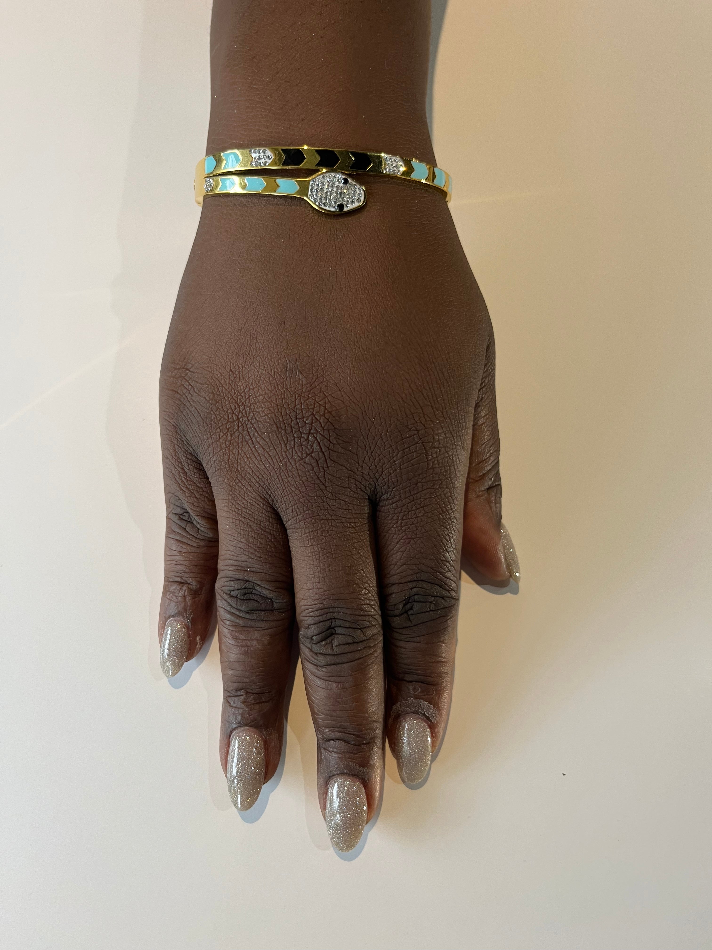 Stainless Steel Snake Bracelet - SCBR5N02 - BUJIX