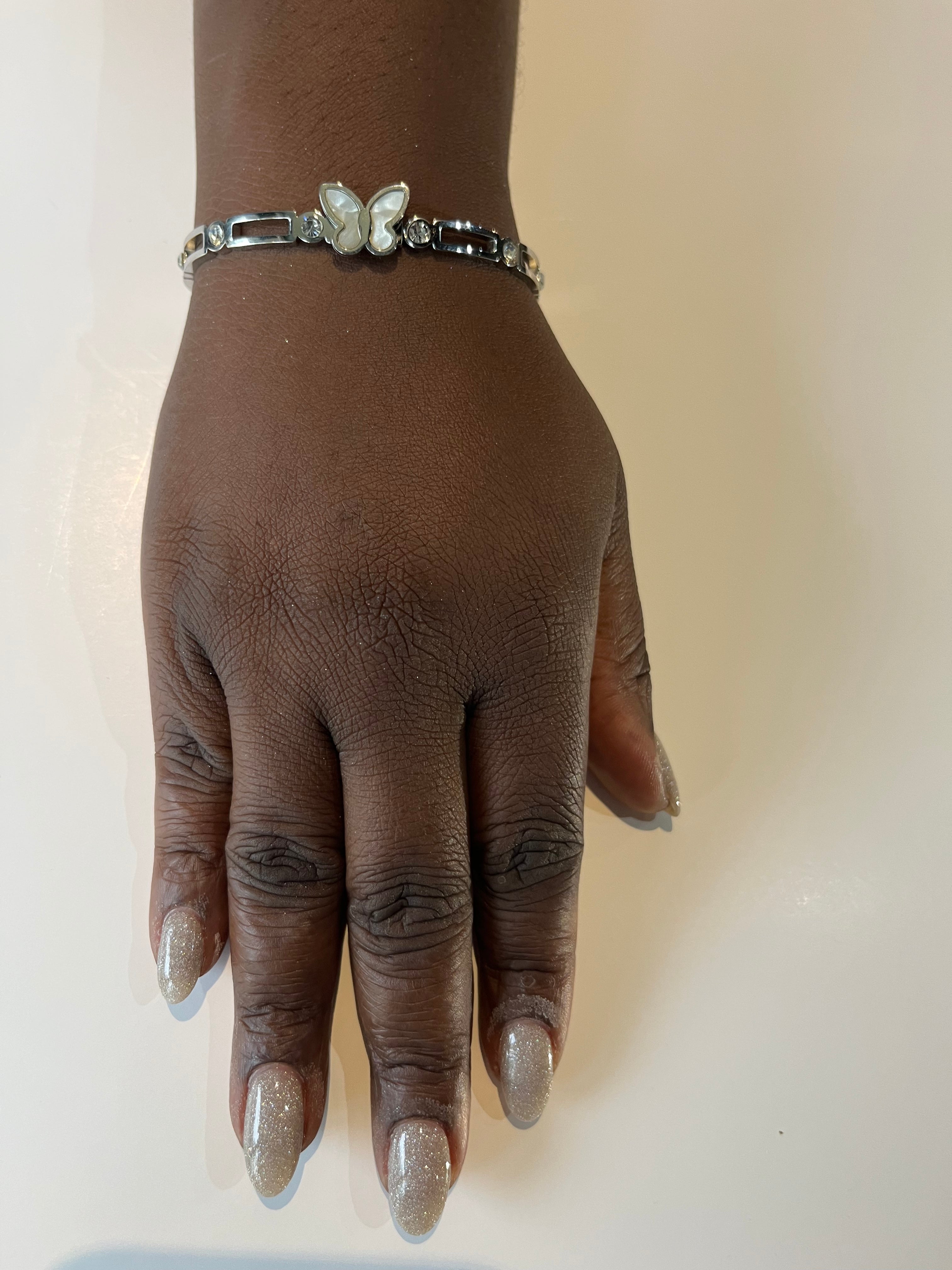 Stainless Steel Butterfly Bracelet - SCBR5N03 - BUJIX